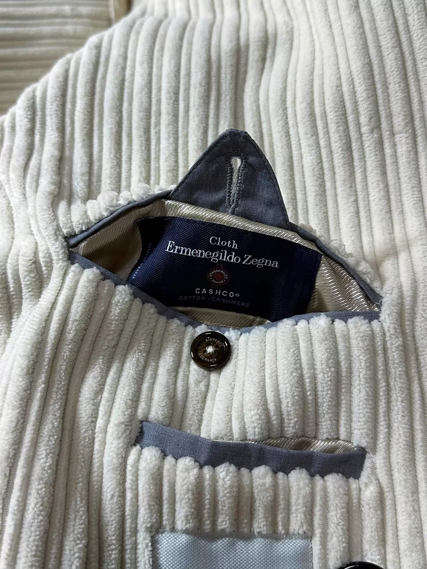 Eleventy Double-Breasted Corduroy Long Coat Size US M / EU 48-50 / 2 - 5 Thumbnail