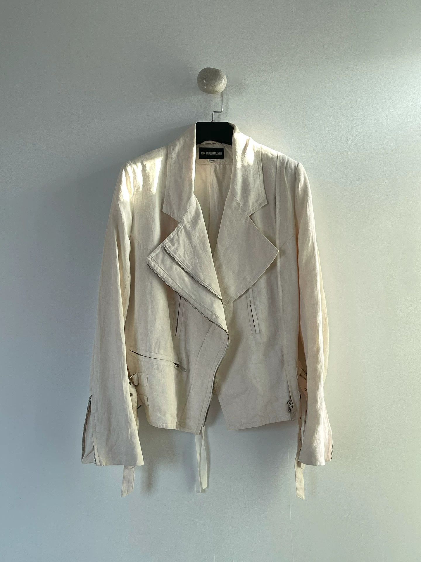 Ann Demeulemeester Ann Demeulemeester 10ss Embroidered Biker Jacket Size XS / US 0-2 / IT 36-38 - 4 Thumbnail