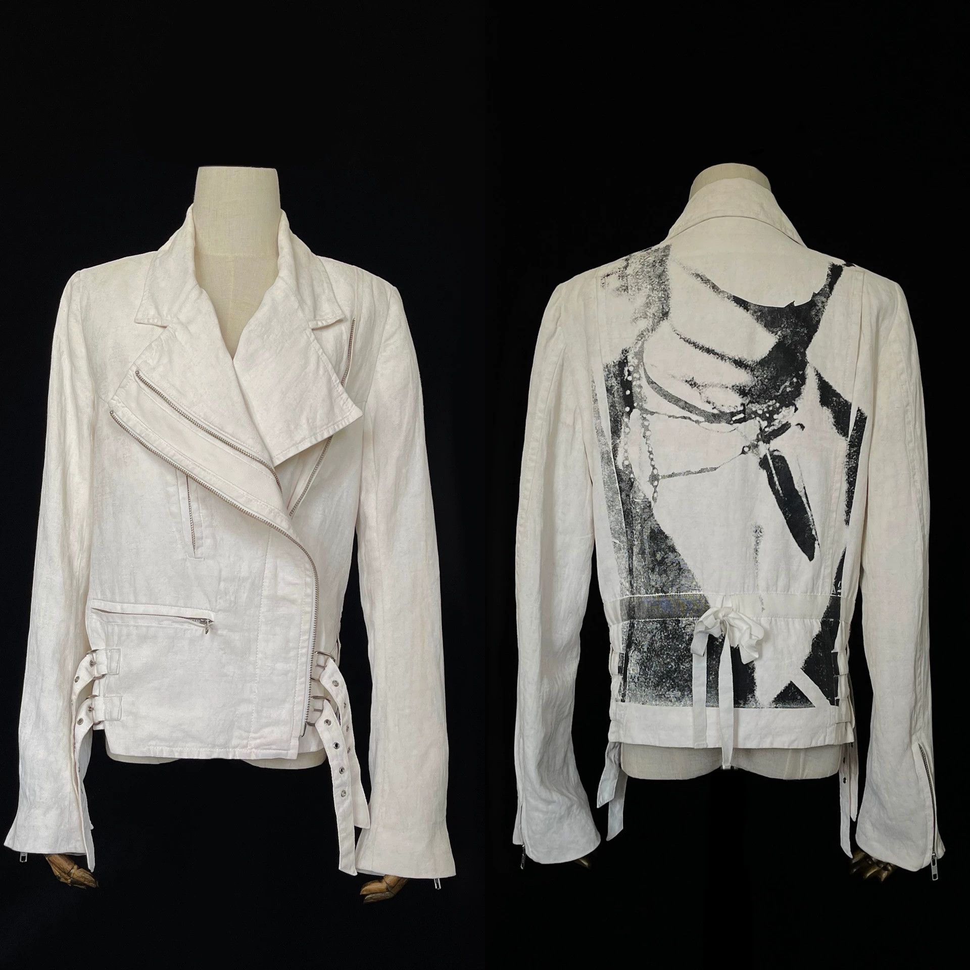 Ann Demeulemeester Ann Demeulemeester 10ss Embroidered Biker Jacket Size XS / US 0-2 / IT 36-38 - 3 Thumbnail