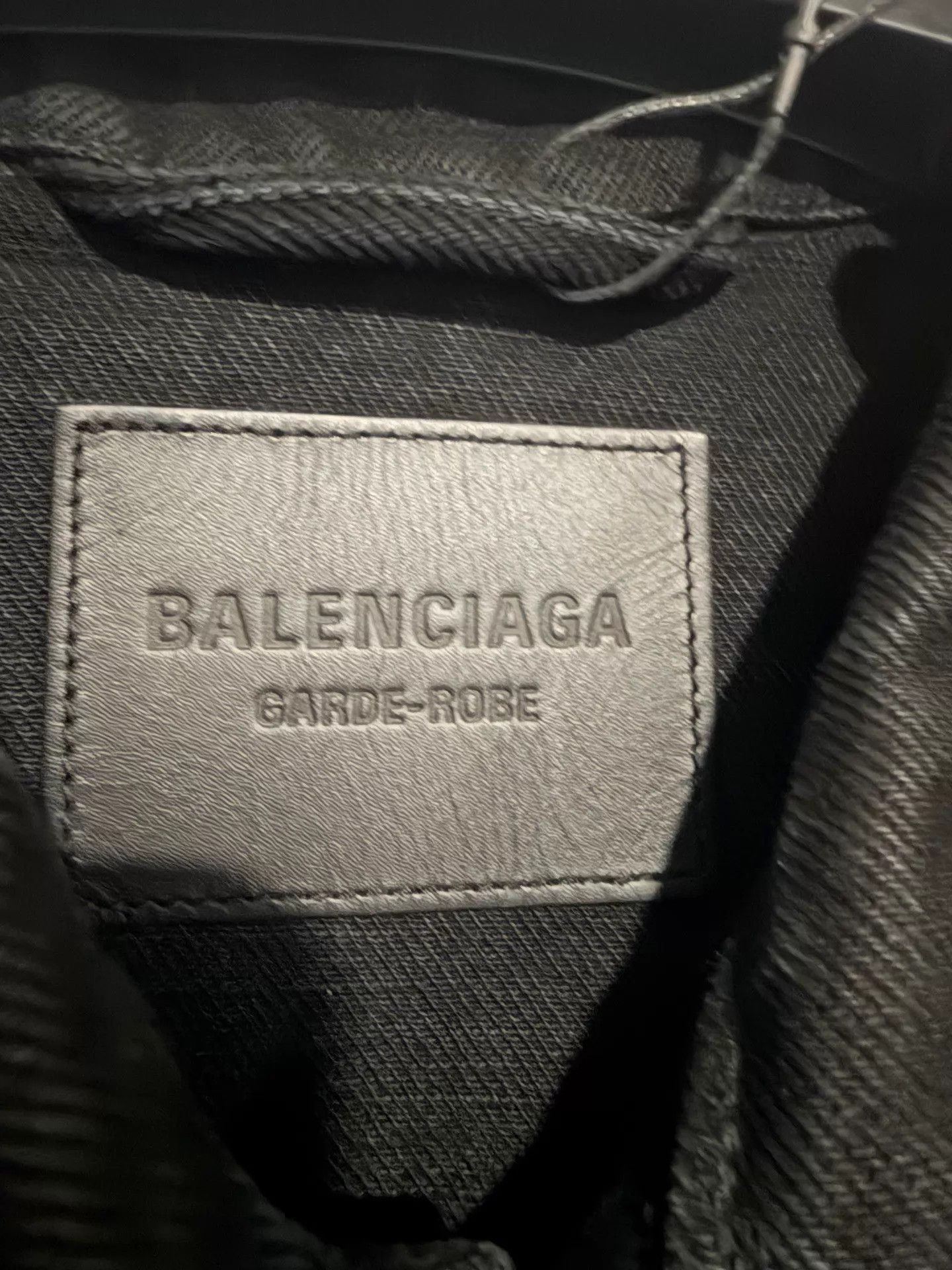 Balenciaga Black Denim Jacket with Button Front and Pockets Size US M / EU 48-50 / 2 - 4 Thumbnail
