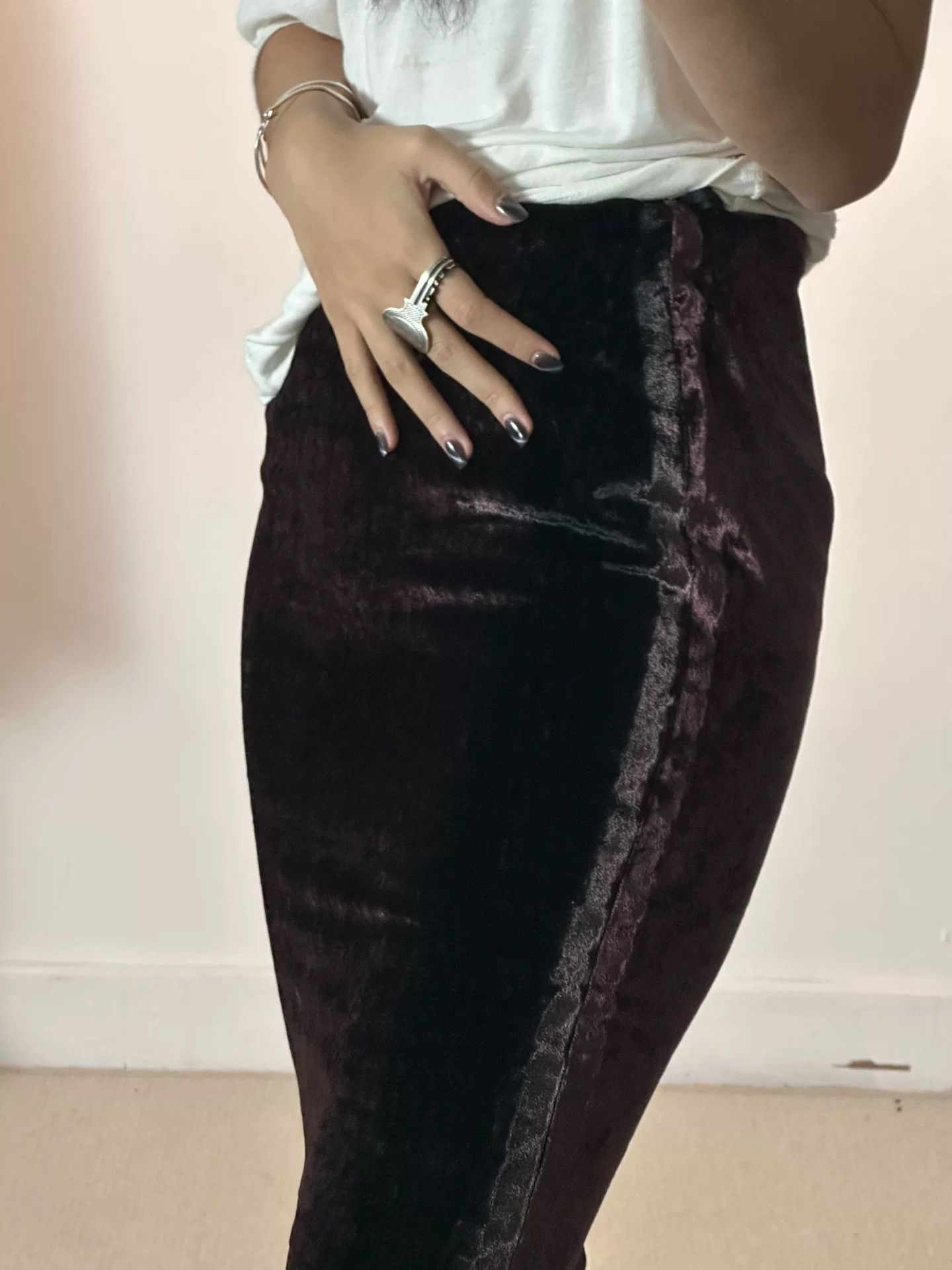 Maison Margiela Maison Martin Margiela Velvet Skirt Size 40" / US 18 - 2 Thumbnail