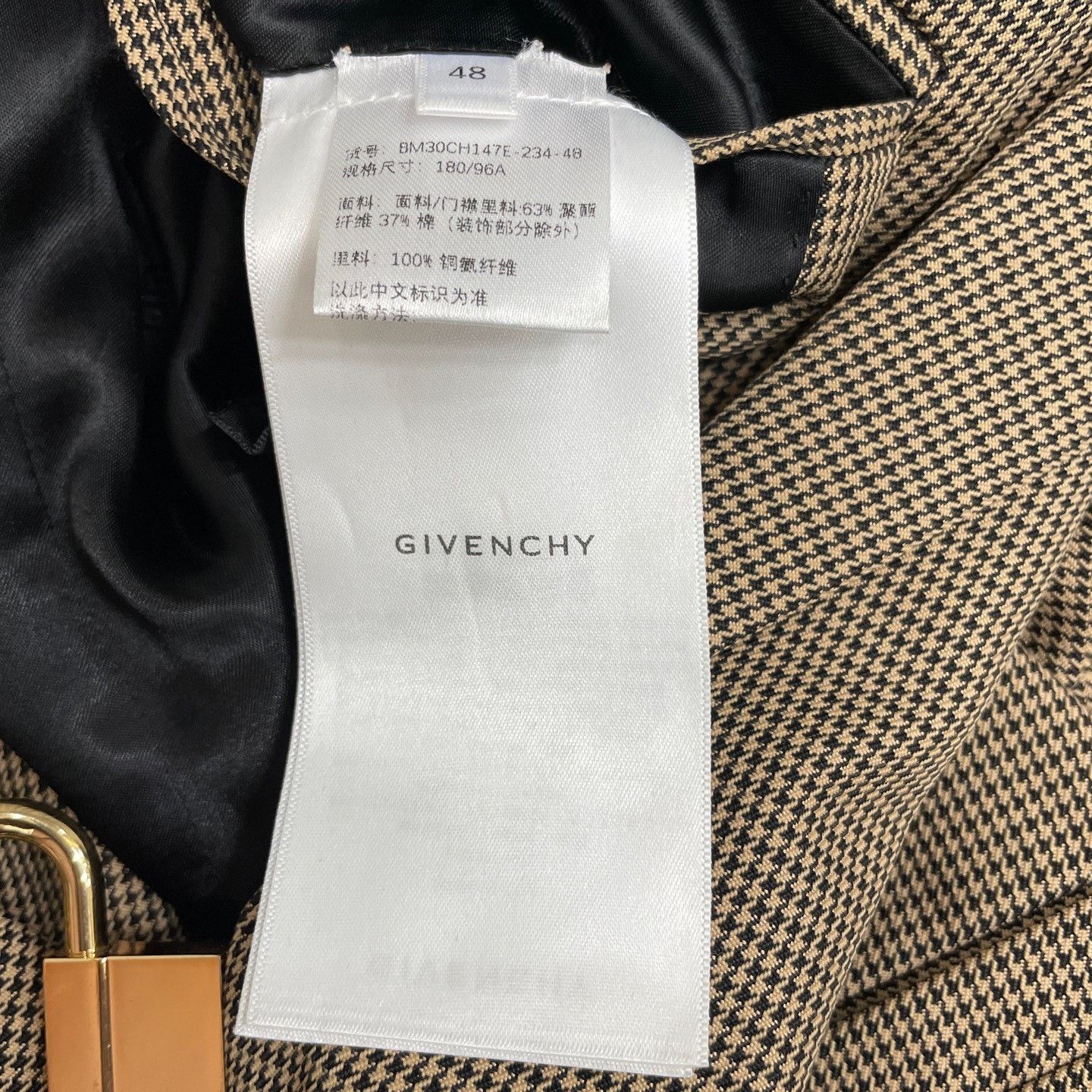 Givenchy Givenchy U-lock Plaid Slim Blazer Size US M / EU 48-50 / 2 - 5 Thumbnail