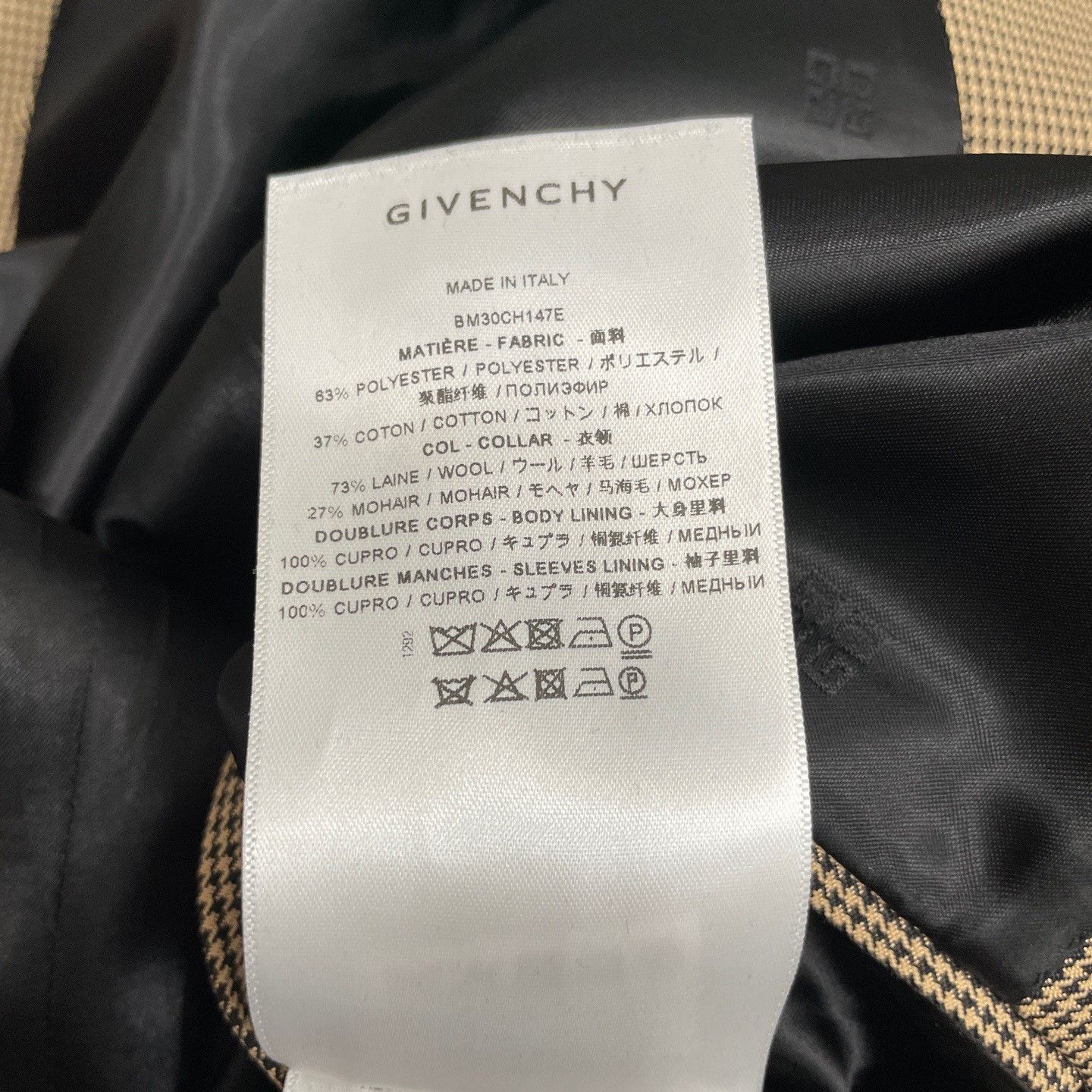Givenchy Givenchy U-lock Plaid Slim Blazer Size US M / EU 48-50 / 2 - 6 Thumbnail