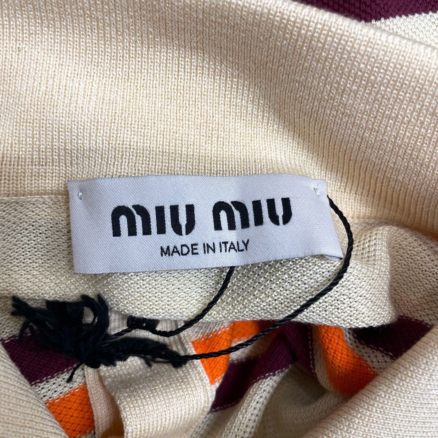 Miu Miu Miu Miu Striped Knit Polo Collar Dress Size S / US 4 / IT 40 - 4 Thumbnail