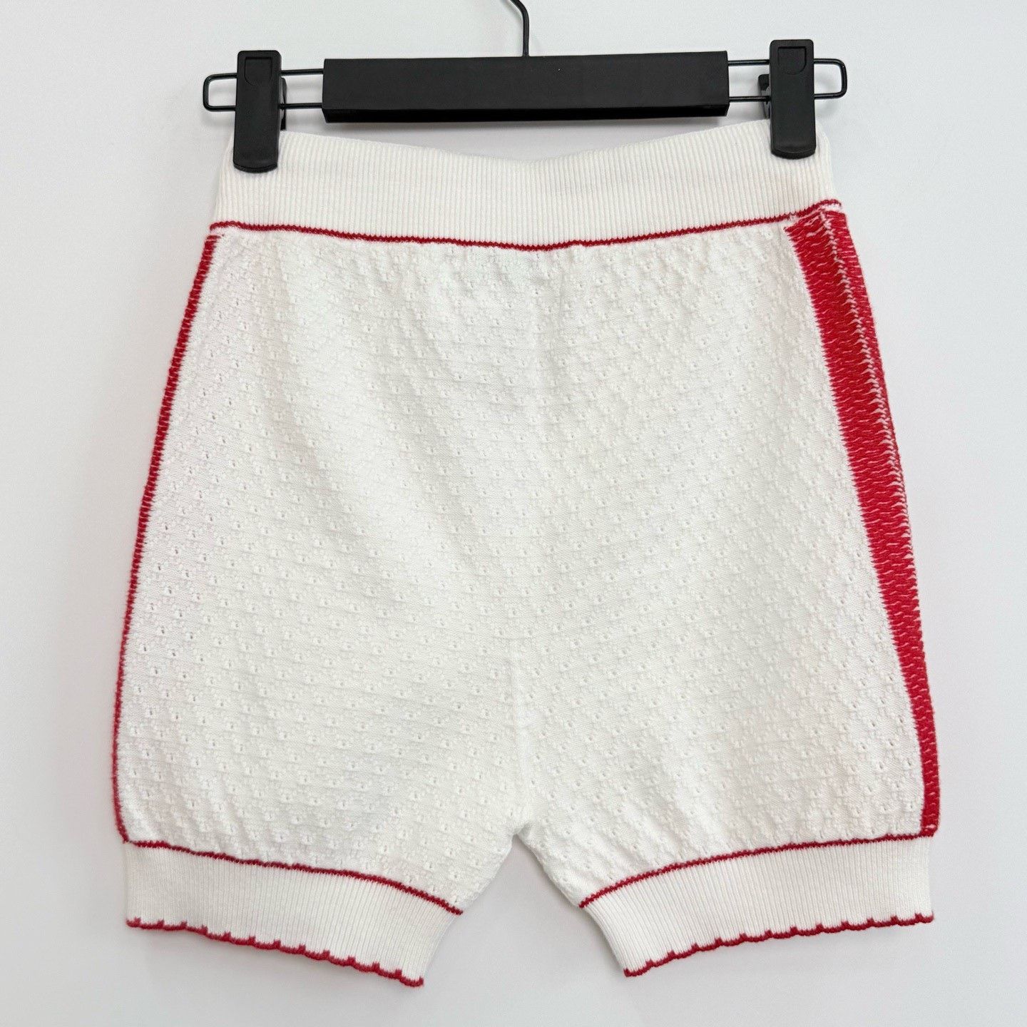 Chanel Chanel Red White Contrast Knit Shorts Size 34" / US 12 / IT 48 - 3 Thumbnail