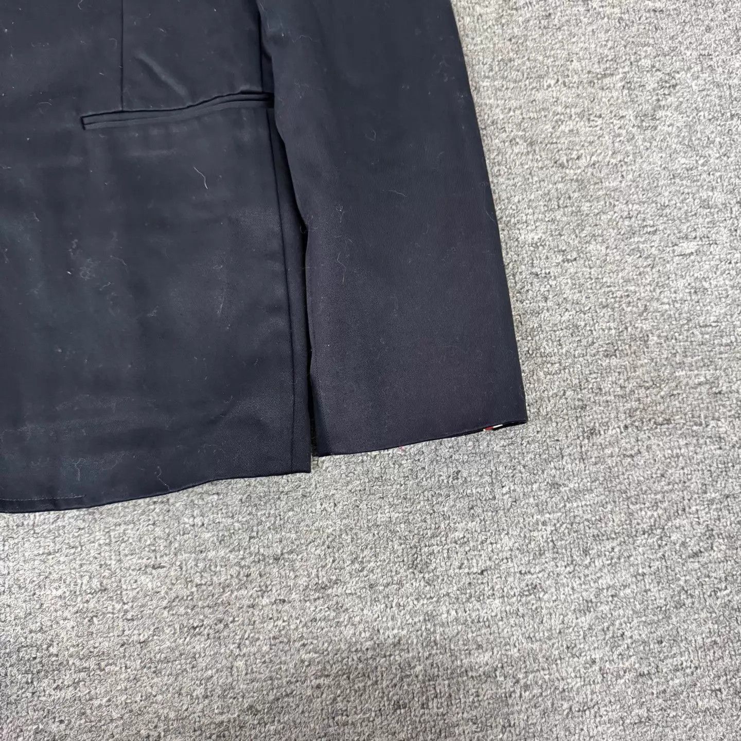 Thom Browne Blue Blazer with Striped Sleeves, Size M Size US M / EU 48-50 / 2 - 4 Thumbnail