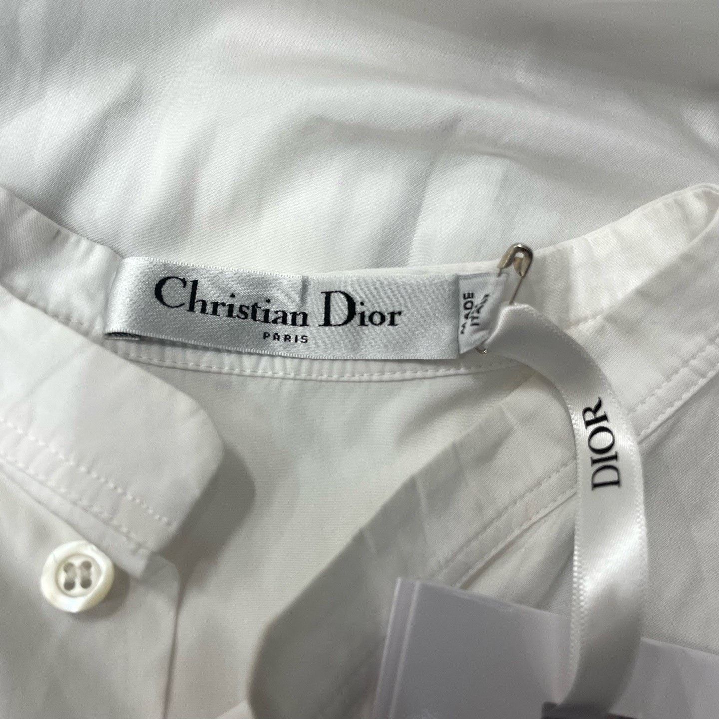 Dior Dior Small Bee Embroidery White Shirt Size US XXS / EU 40 - 4 Thumbnail