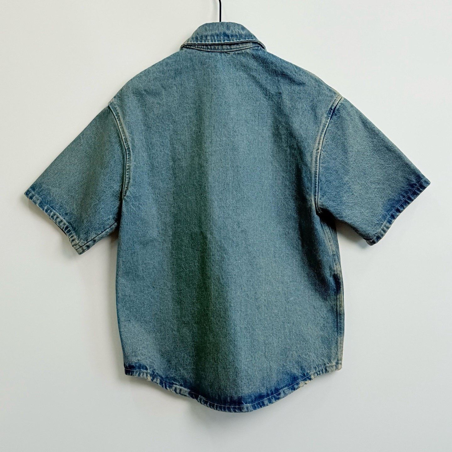 Prada Prada Logo Denim Short-Sleeve Shirt Size US M / EU 48-50 / 2 - 3 Thumbnail