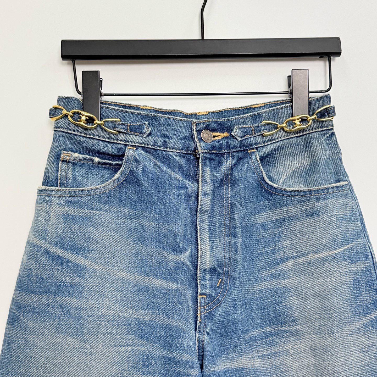 Celine CELINE Washed Blue Mid-Length Jeans Size 26" / US 2 / IT 38 - 2 Thumbnail