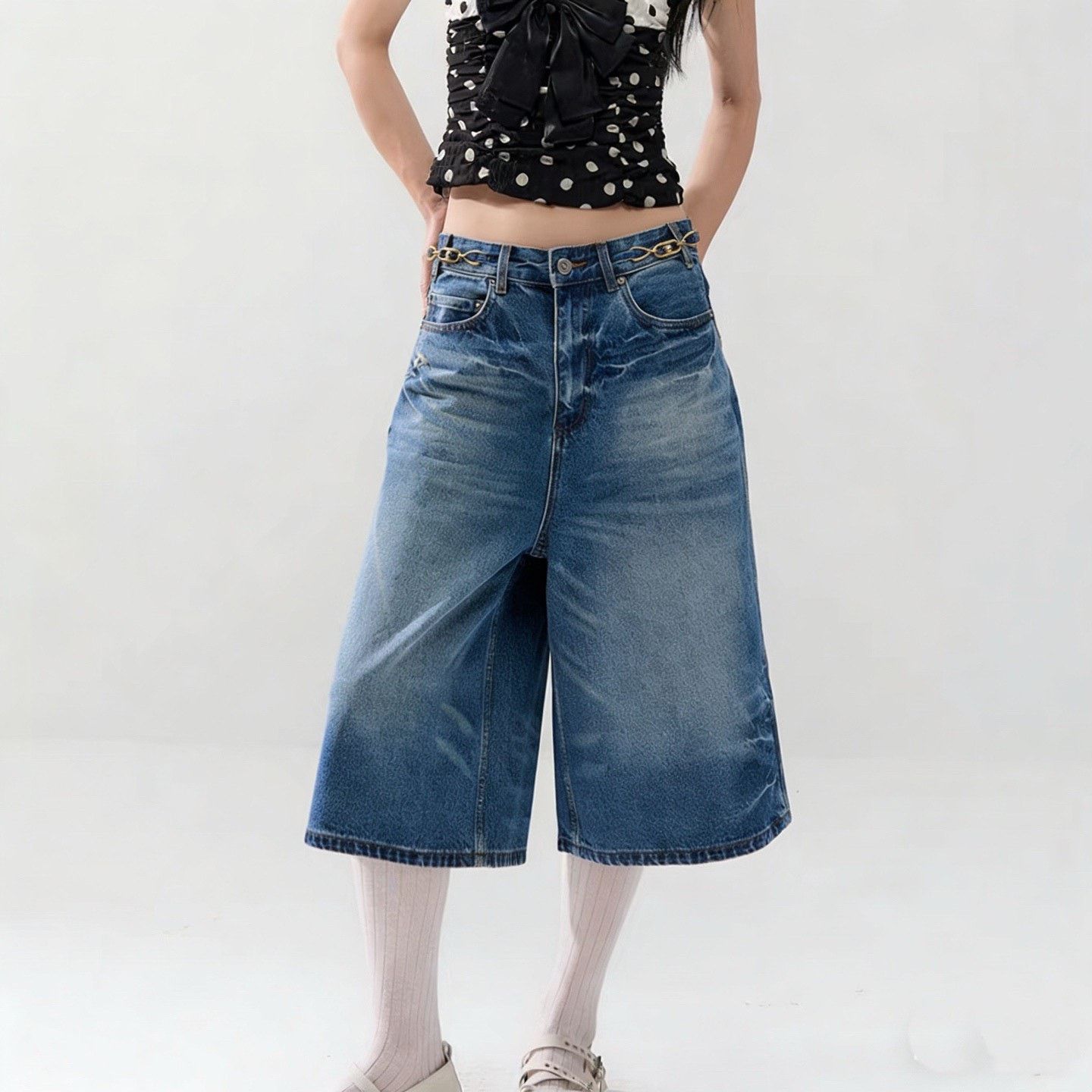 Celine CELINE Washed Blue Mid-Length Jeans Size 26" / US 2 / IT 38 - 7 Thumbnail