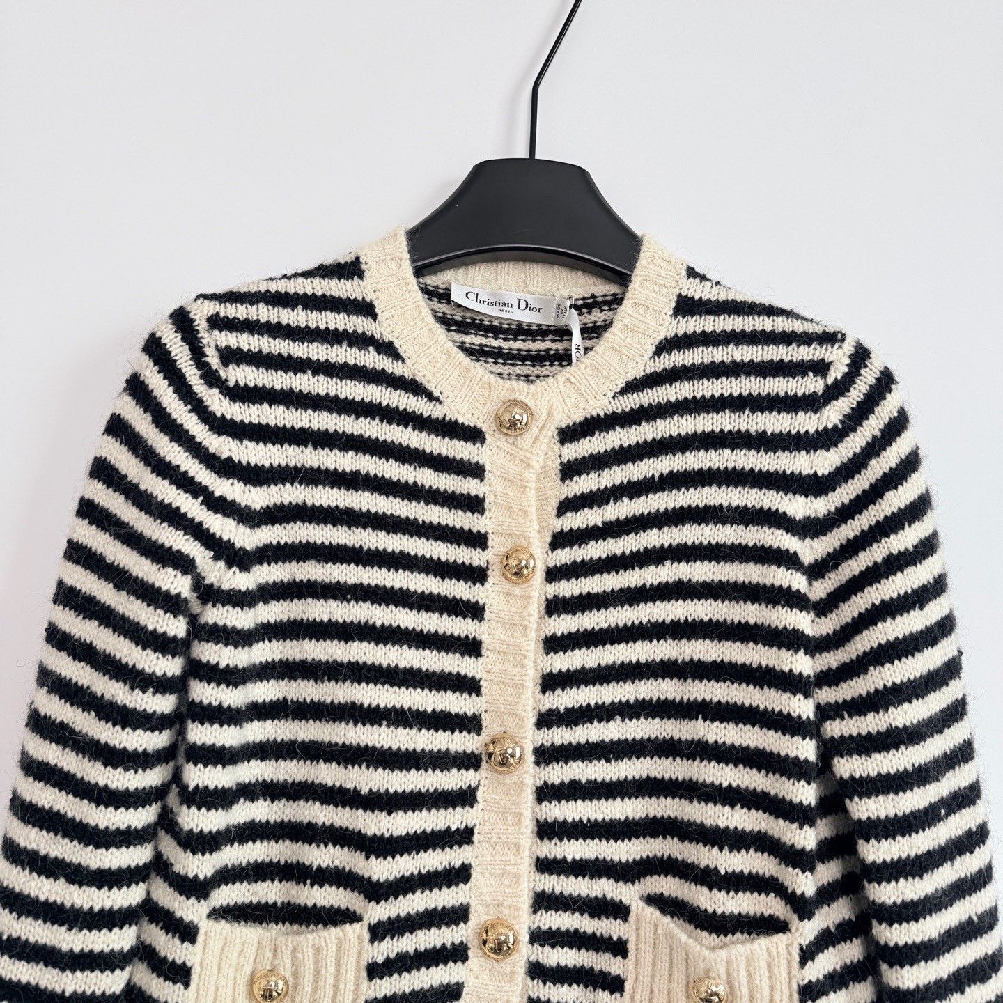 Dior DIOR Striped Jacquard Pocket Cardigan Size XS / US 0-2 / IT 36-38 - 2 Thumbnail