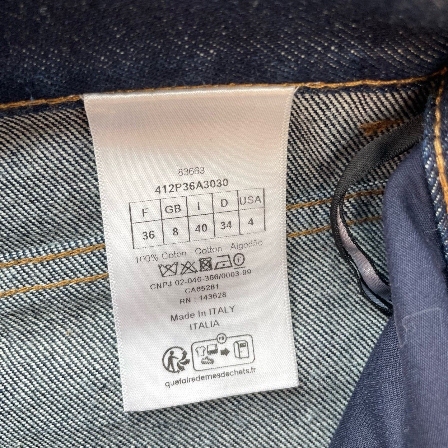 Dior Dior Dark Blue Straight-Leg Jeans Size 36" / US 14 / IT 50 - 5 Thumbnail