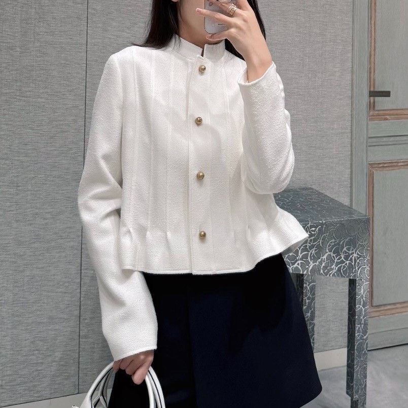 Dior Dior Wool Blend Ruffled Short Blazer Size S / US 4 / IT 40 - 7 Thumbnail