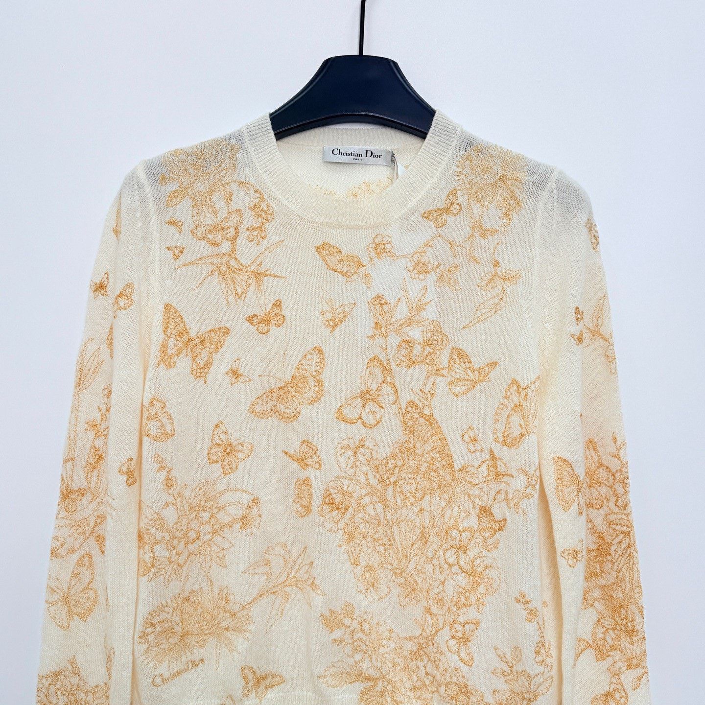 Dior Dior Embroidered Butterfly Round Neck Sweater Size XS / US 0-2 / IT 36-38 - 2 Thumbnail