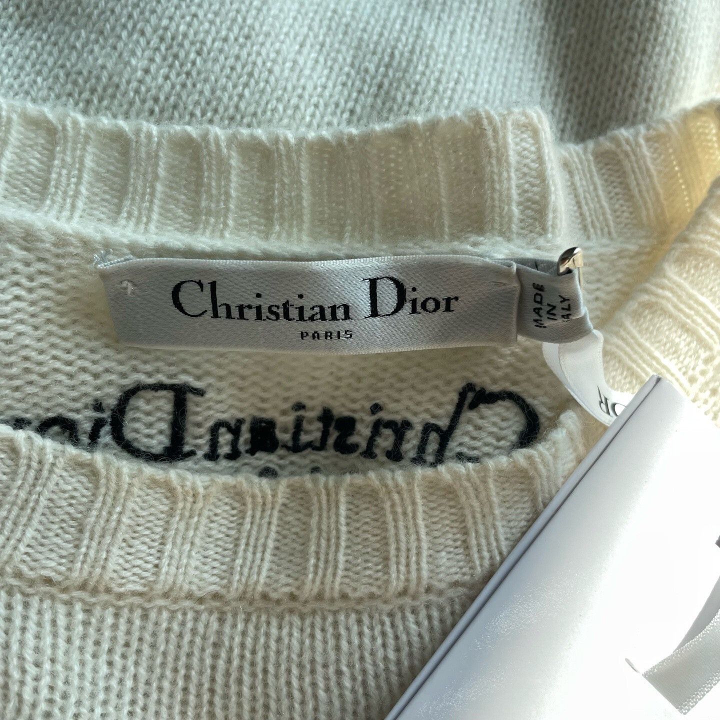 Dior Dior Ribbed Crewneck Embroidered Cashmere Sweater Size XS / US 0-2 / IT 36-38 - 4 Thumbnail