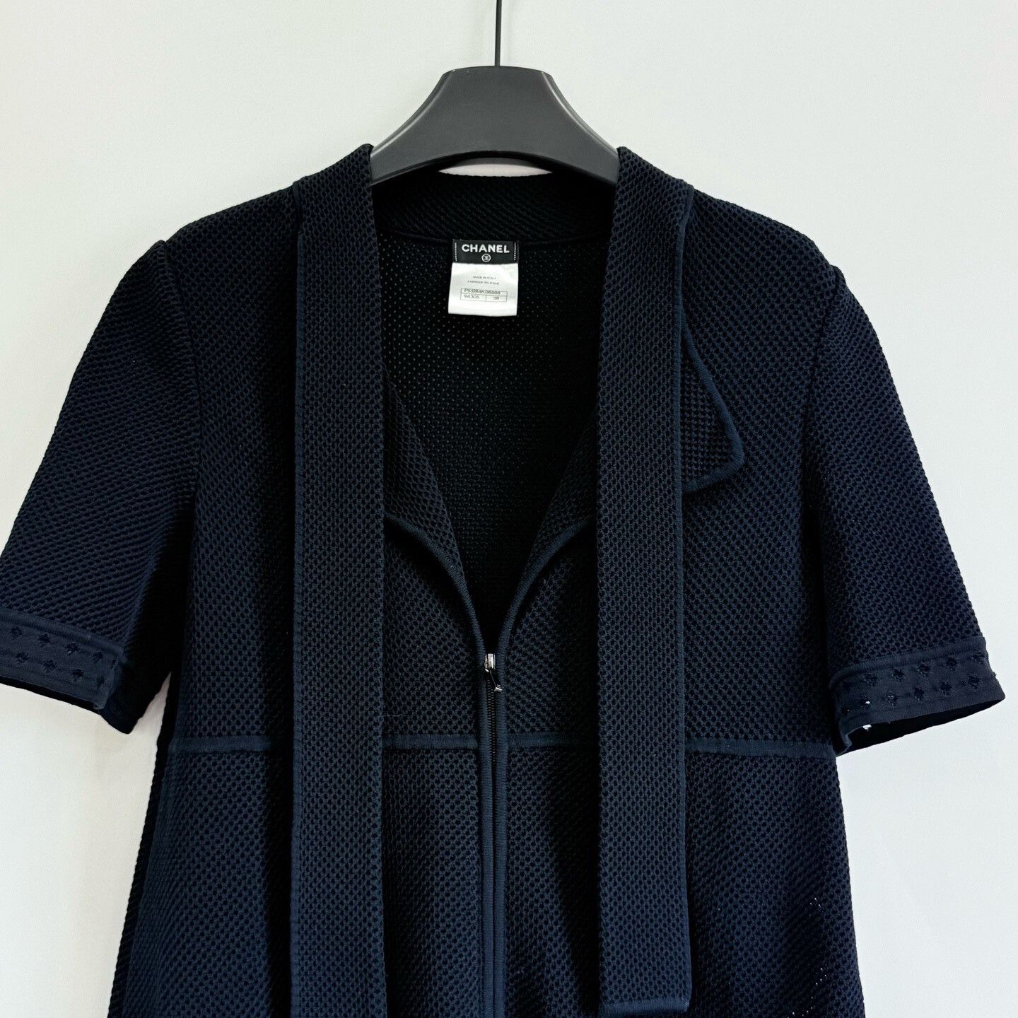 Chanel Chanel Black Short-Sleeve Knit Coat Size S / US 4 / IT 40 - 2 Thumbnail