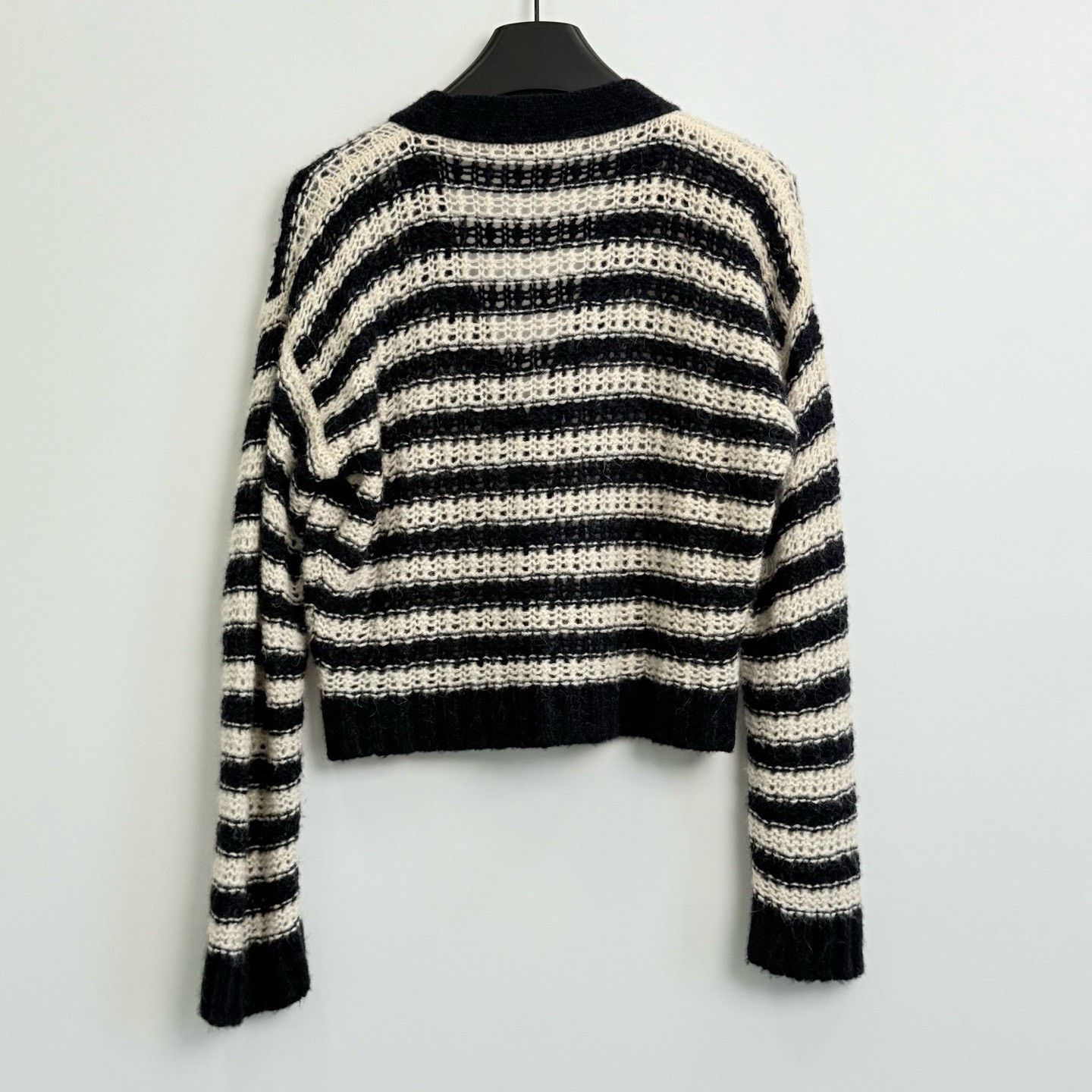 Dior DIOR Striped V-Neck Long-Sleeve Knit Size XS / US 0-2 / IT 36-38 - 3 Thumbnail