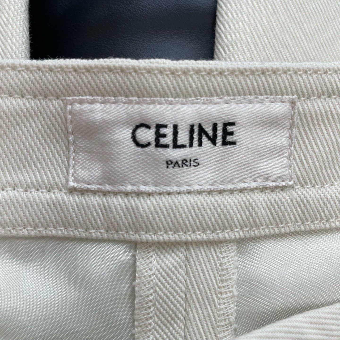 Celine CELINE Triomphe Gold Chain Twill Trousers Size 38" / US 16 / IT 52 - 4 Thumbnail