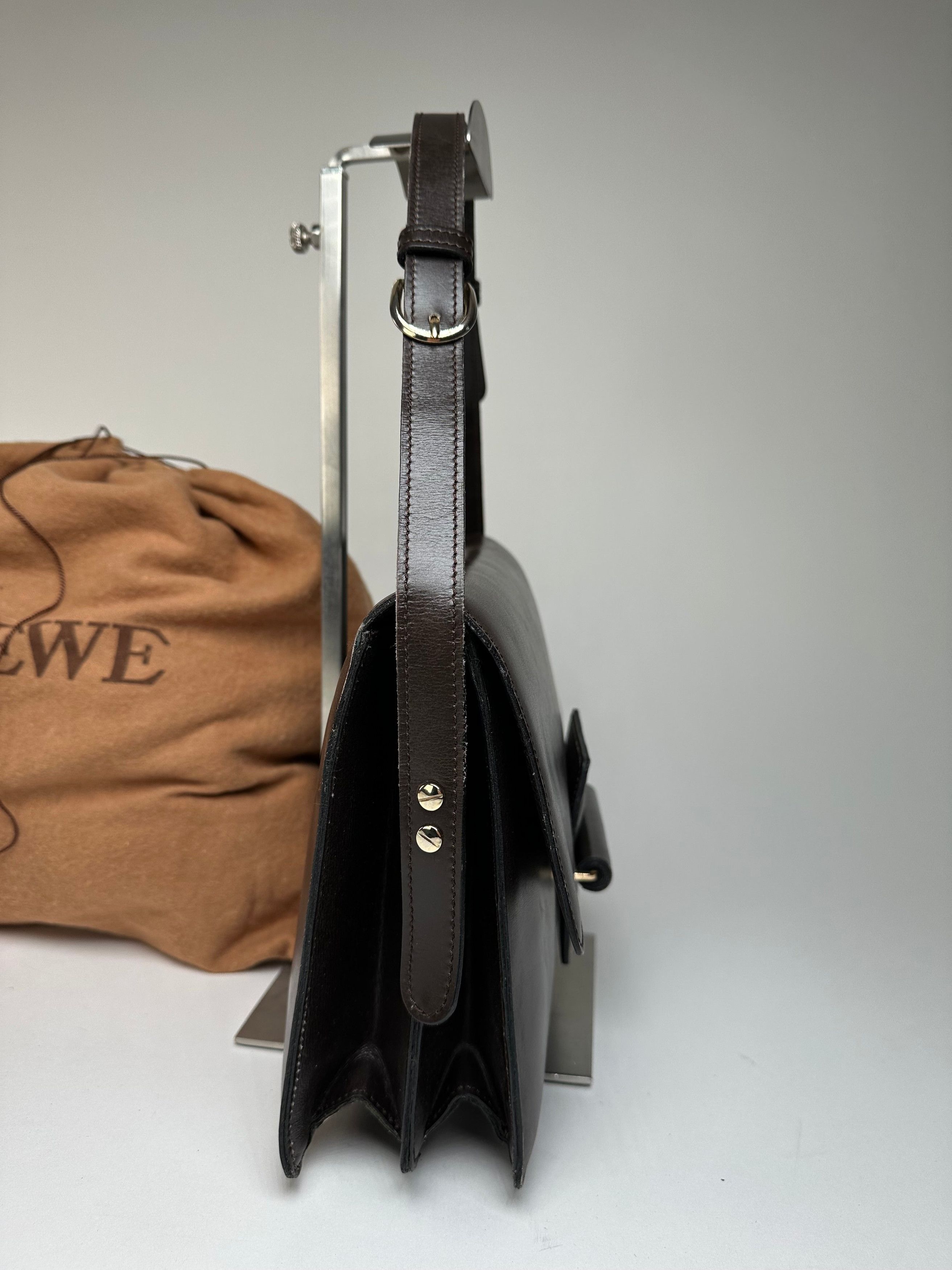 Loewe Vintage Madrid Leather Handbag Brown Size ONE SIZE - 9 Thumbnail