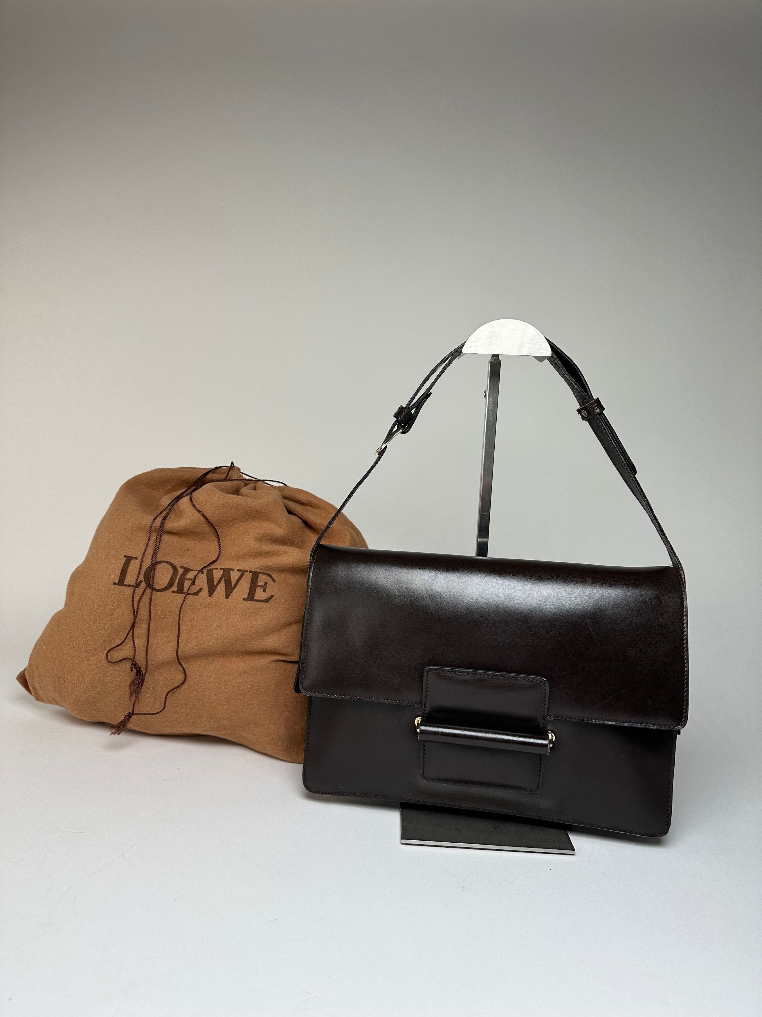 Loewe Vintage Madrid Leather Handbag Brown Size ONE SIZE - 11 Thumbnail