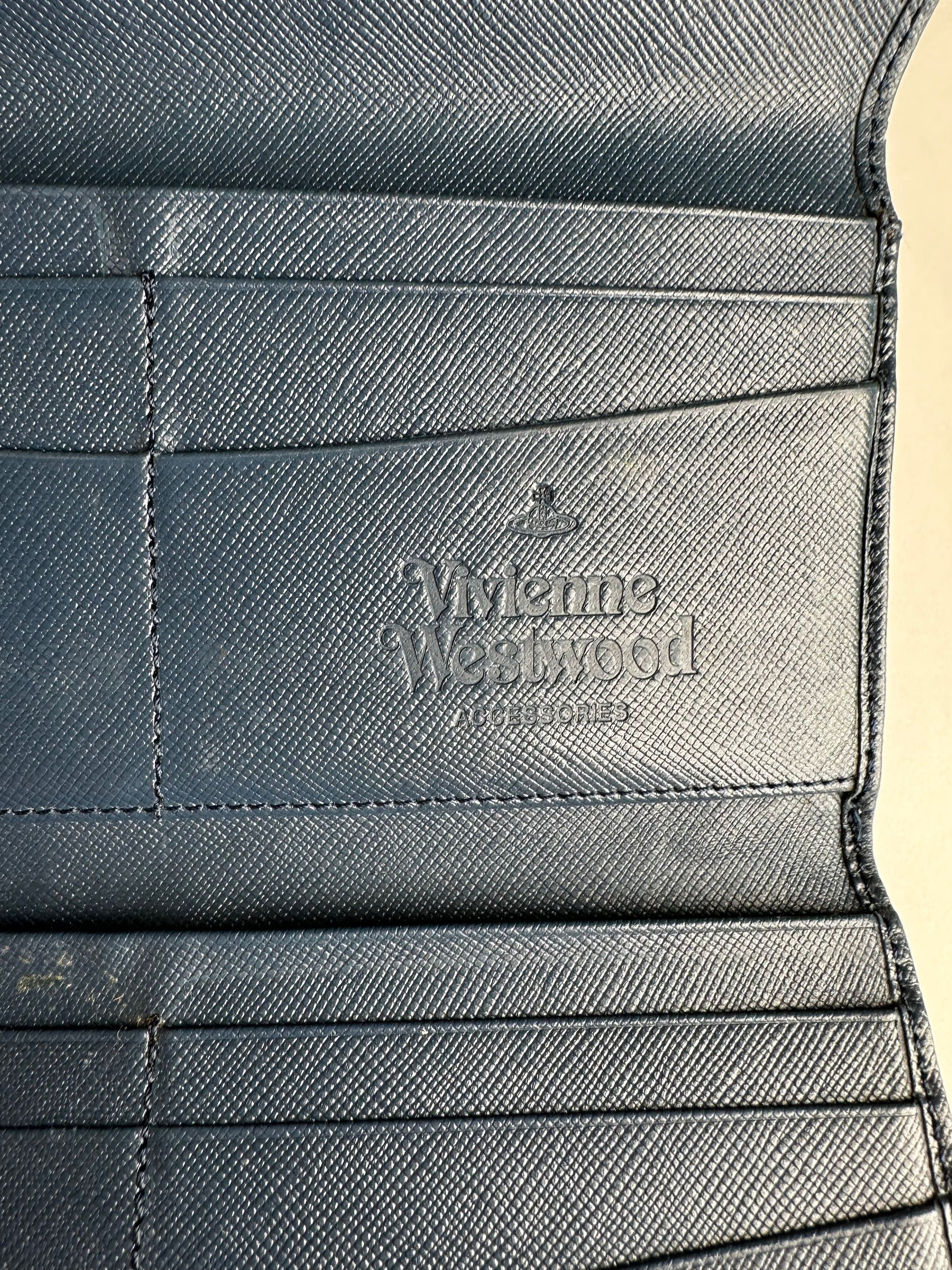 Vivienne Westwood Vintage Long Leather Wallet Blue Size ONE SIZE - 6 Thumbnail