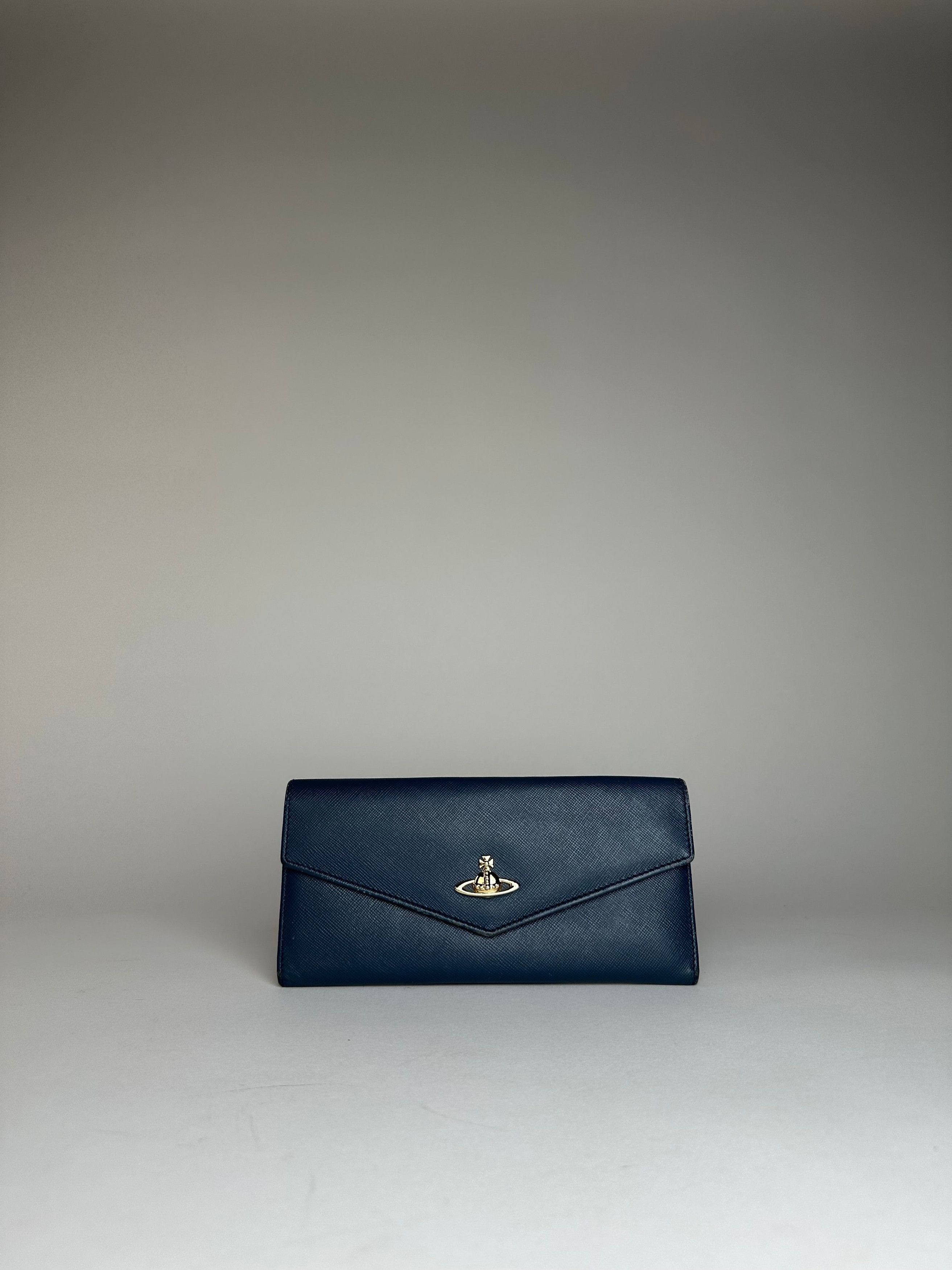 Vivienne Westwood Vintage Long Leather Wallet Blue Size ONE SIZE - 12 Thumbnail