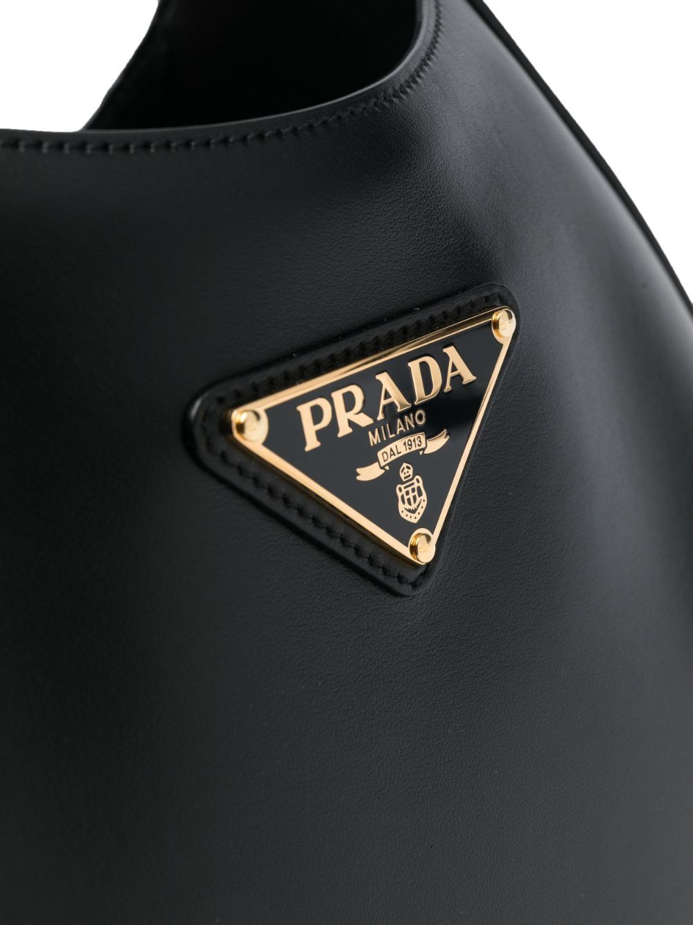 Prada Black Leather Shoulder Bag Size ONE SIZE - 3 Thumbnail