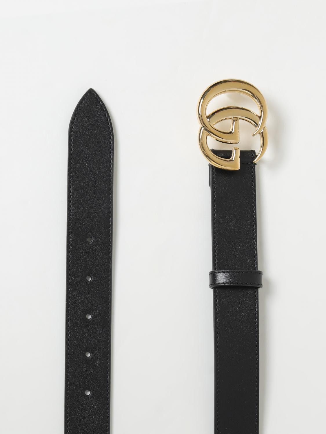 Gucci Black logo leather belt Size ONE SIZE - 2 Thumbnail