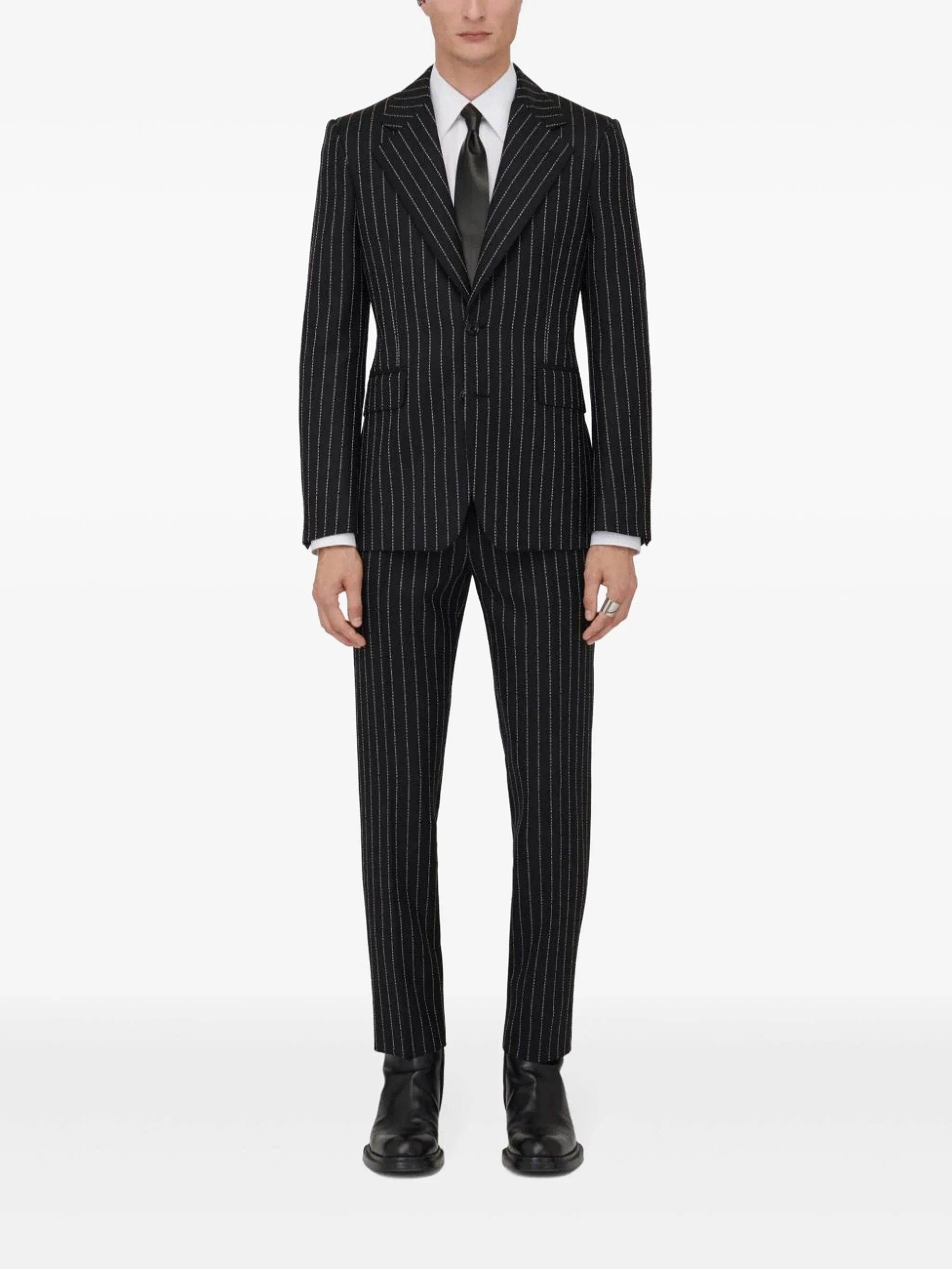Alexander McQueen Pinstripe Single-Breasted Jacket Size US L / EU 52-54 / 3 - 3 Thumbnail