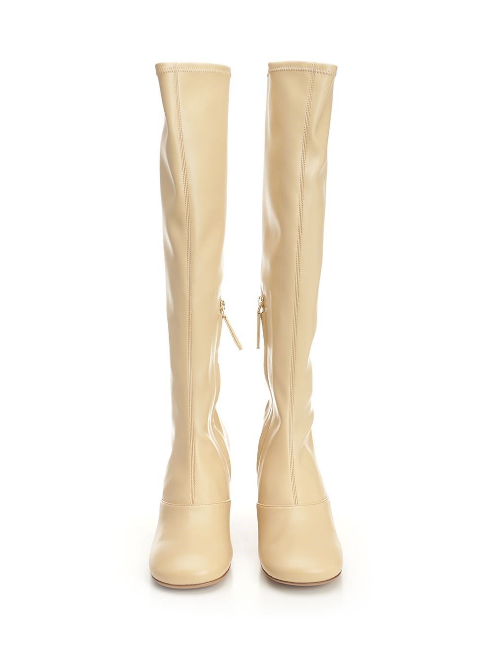 Chloe Cream Synthetic Leather Janis Boots Size US 10 / IT 40 - 5 Thumbnail