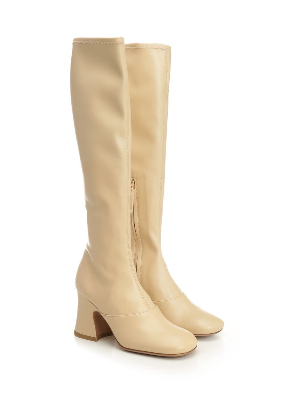 Chloe Cream Synthetic Leather Janis Boots Size US 10 / IT 40 - 2 Thumbnail