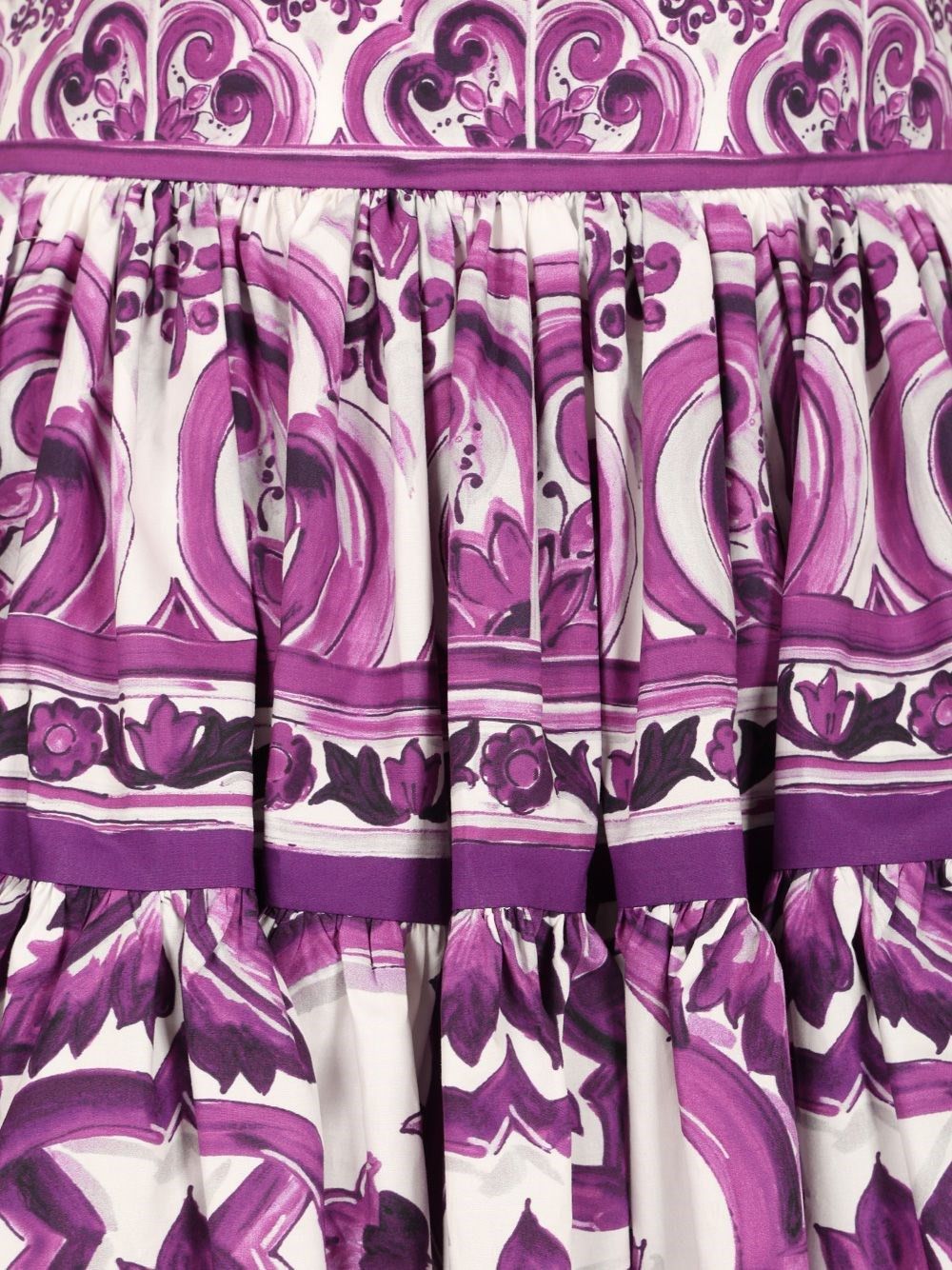Dolce & Gabbana Maiolica print poplin mini skirt Size 28" / US 6 / IT 42 - 5 Thumbnail