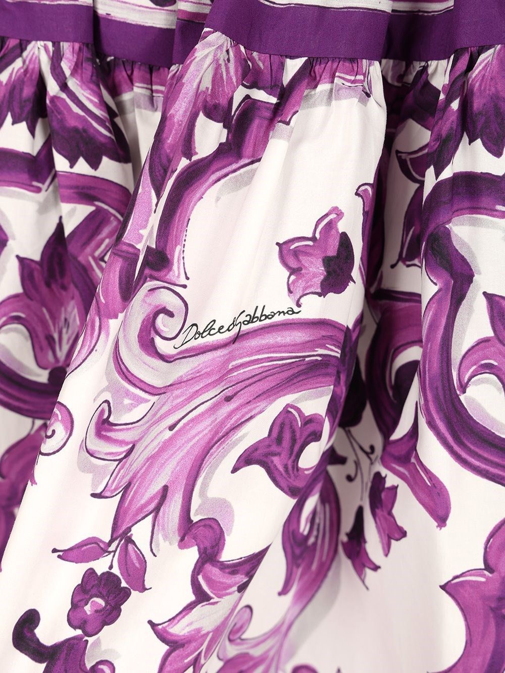 Dolce & Gabbana Maiolica print poplin mini skirt Size 28" / US 6 / IT 42 - 6 Thumbnail