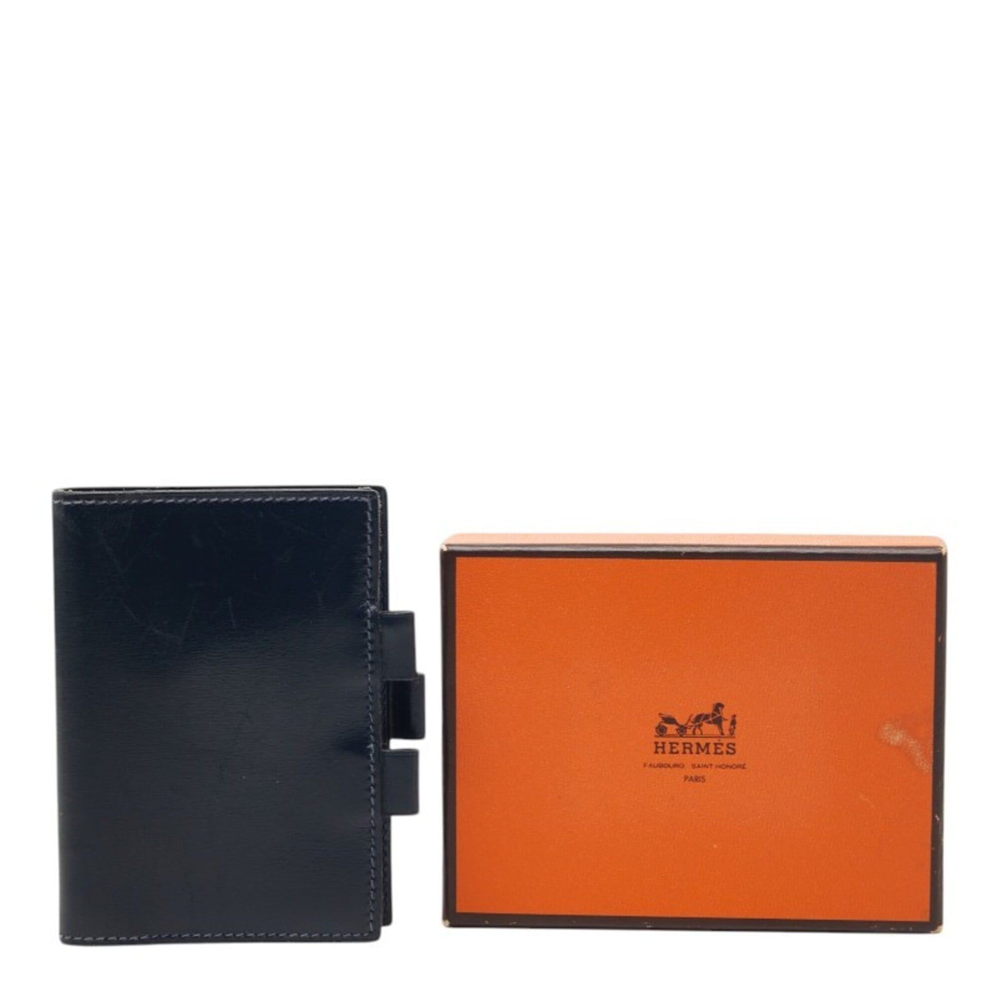 Hermes Hermes Agenda PM Planner Cover, System Planner, Navy Box Calf Leather, Women's HERMES Size ONE SIZE - 9 Thumbnail