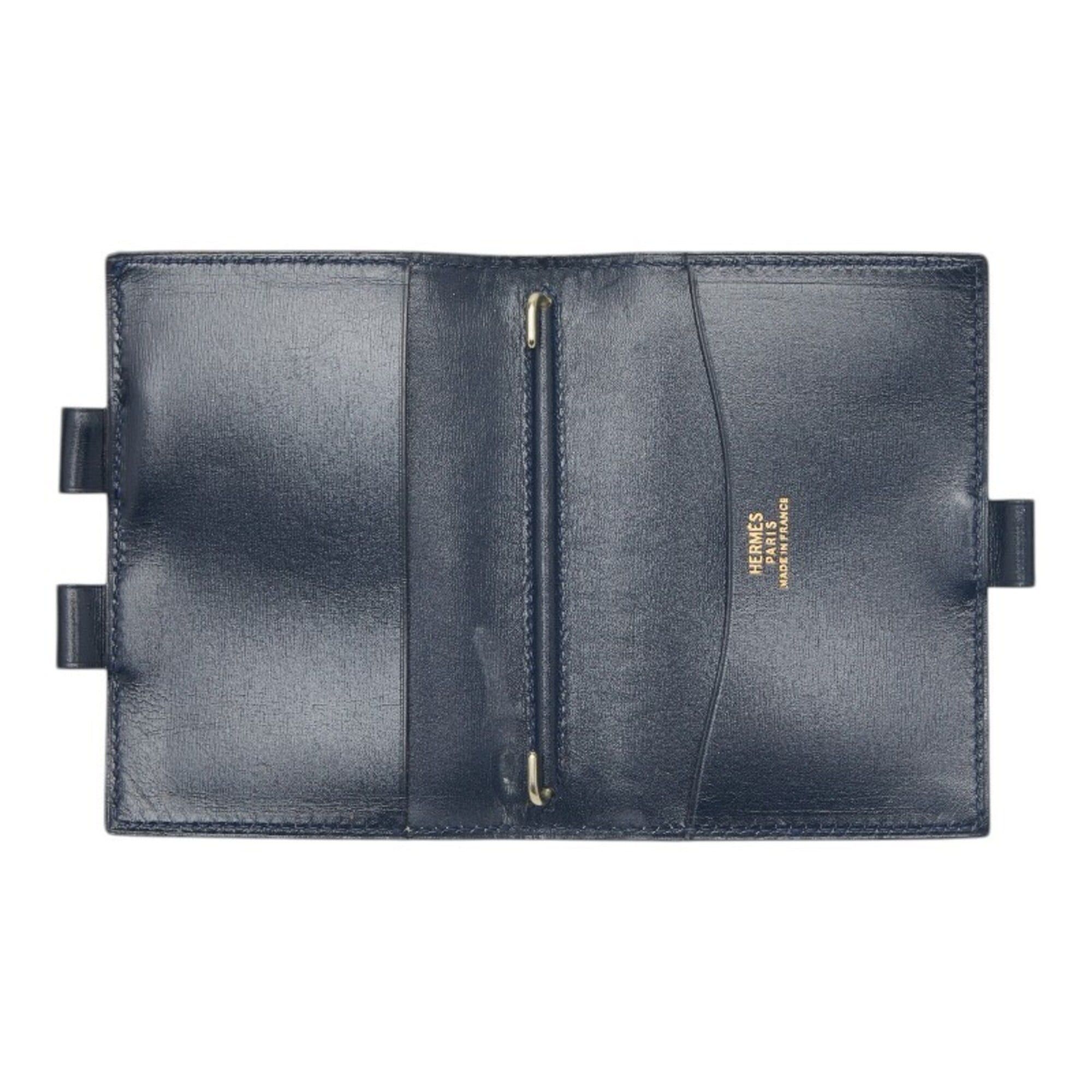 Hermes Hermes Agenda PM Planner Cover, System Planner, Navy Box Calf Leather, Women's HERMES Size ONE SIZE - 6 Thumbnail