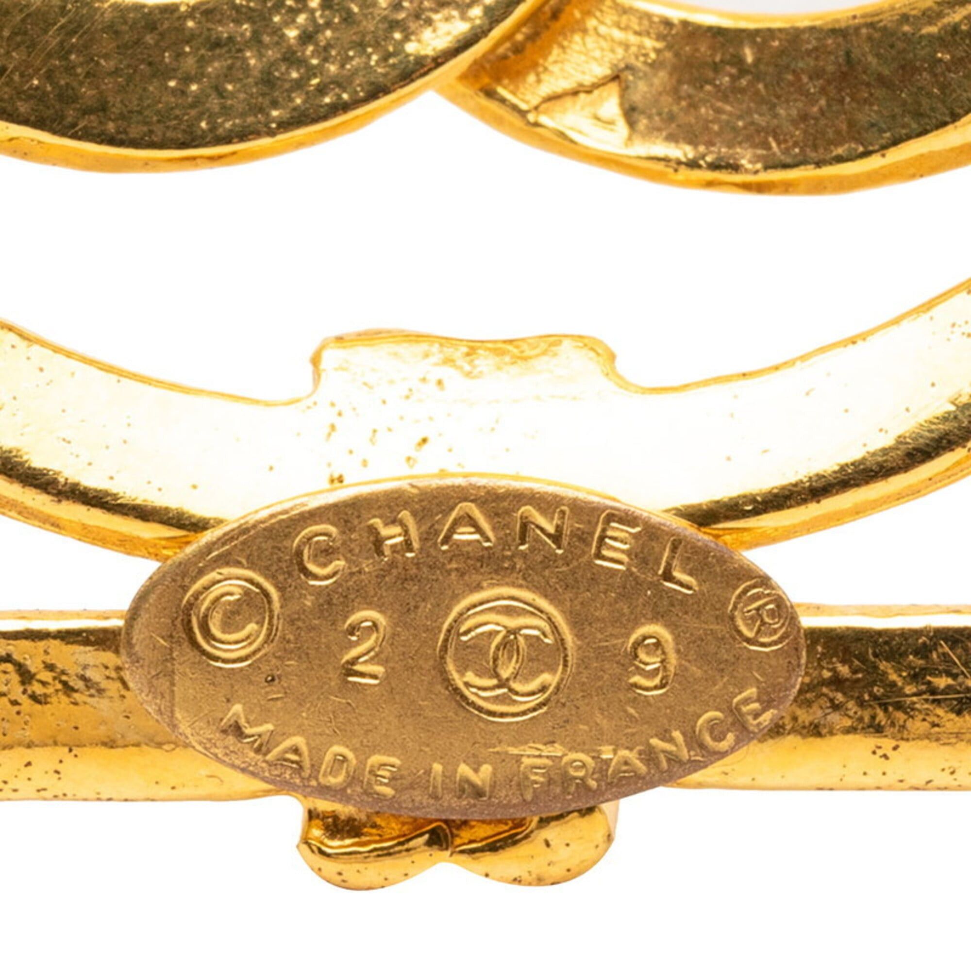 Chanel Chanel Vintage Coco Mark Square Brooch Gold Plated Women's CHANEL Size ONE SIZE - 3 Thumbnail