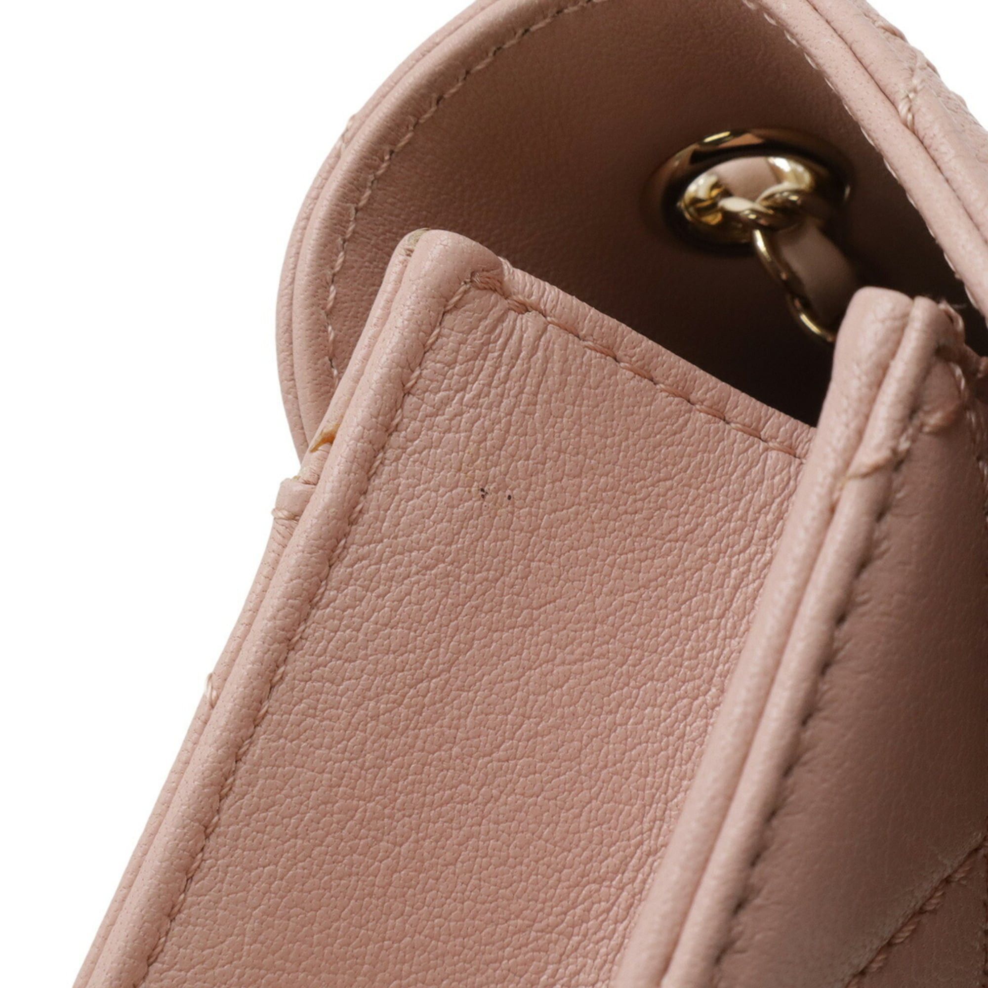 Chanel CHANEL Beauty Lock Matelassé Coco Mark Flap Bag Chain Shoulder Leather Pink A93221 Size ONE SIZE - 5 Thumbnail