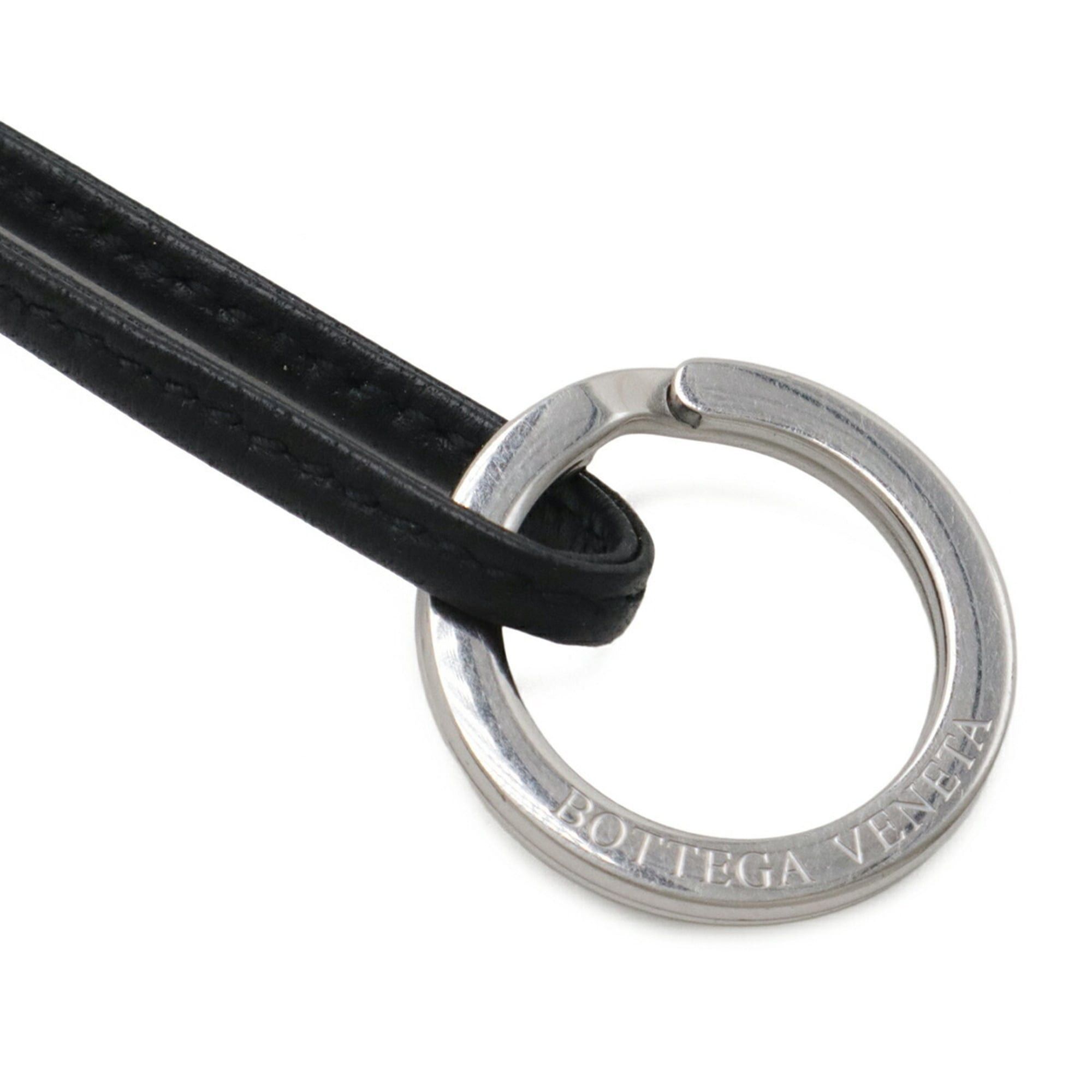 Bottega Veneta BOTTEGA VENETA Intrecciato Accessory Bag Charm Keychain Mini Pouch Leather White Black 577779 Size ONE SIZE - 8 Thumbnail