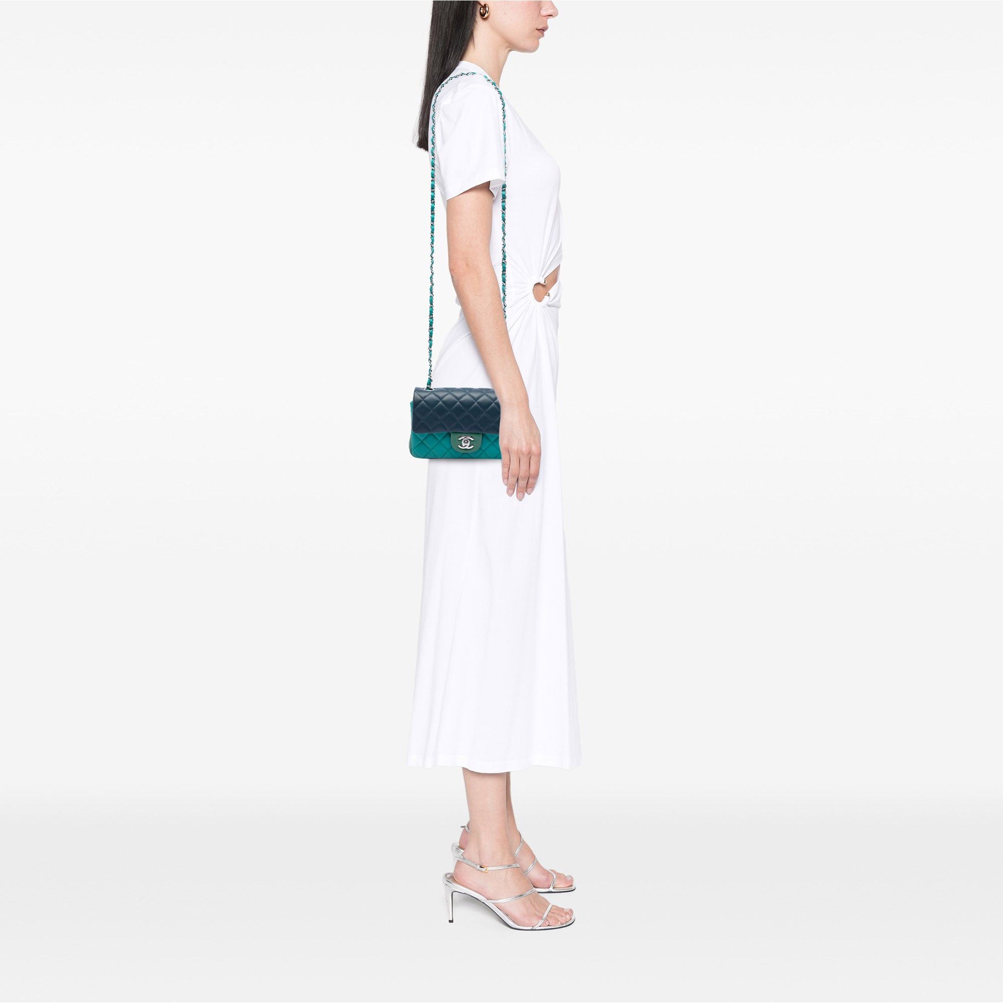 Chanel Mini Rectangular Classic Tricolor Lambskin Single Flap Size ONE SIZE - 7 Thumbnail