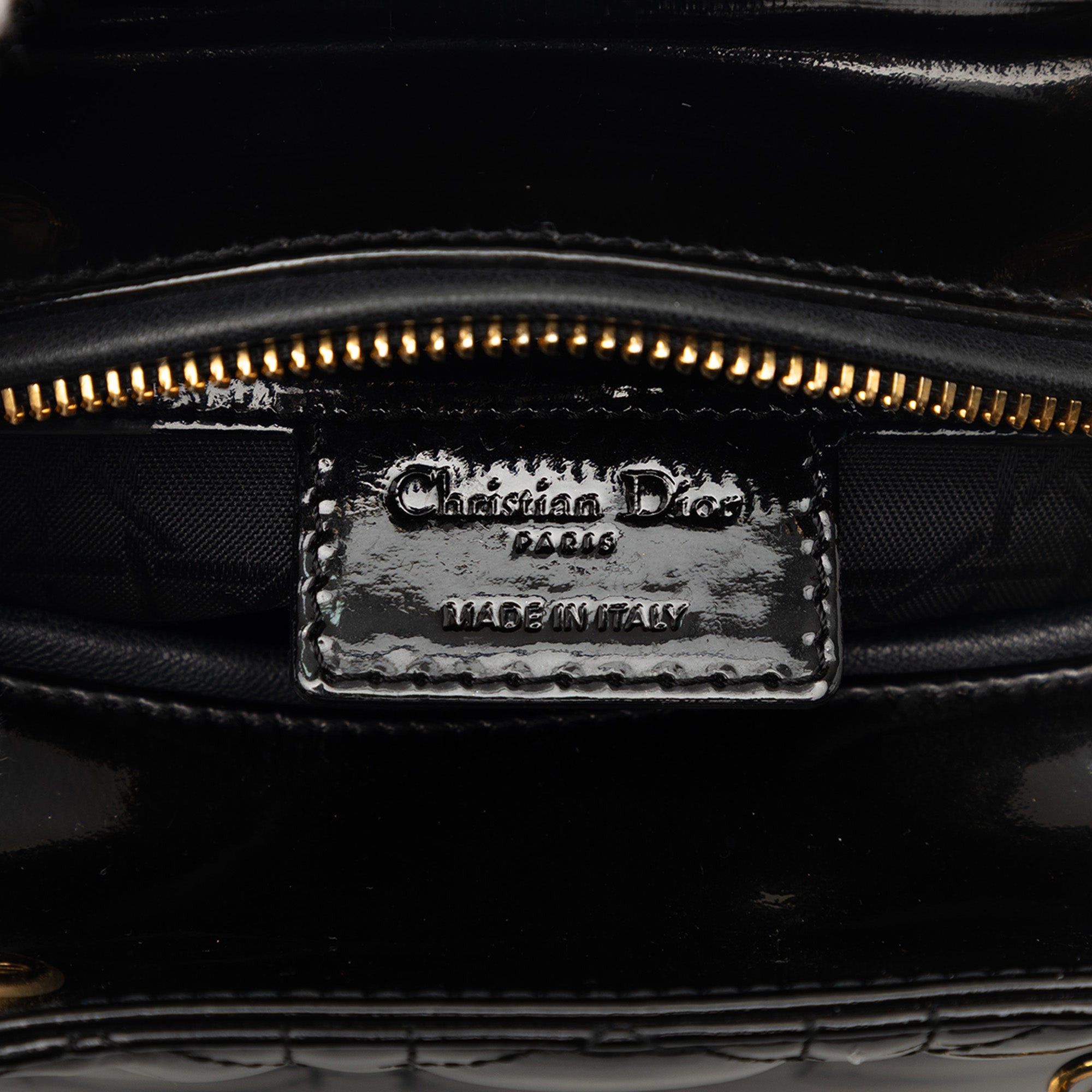 Dior Medium Patent Cannage Lady Dior Size ONE SIZE - 5 Thumbnail