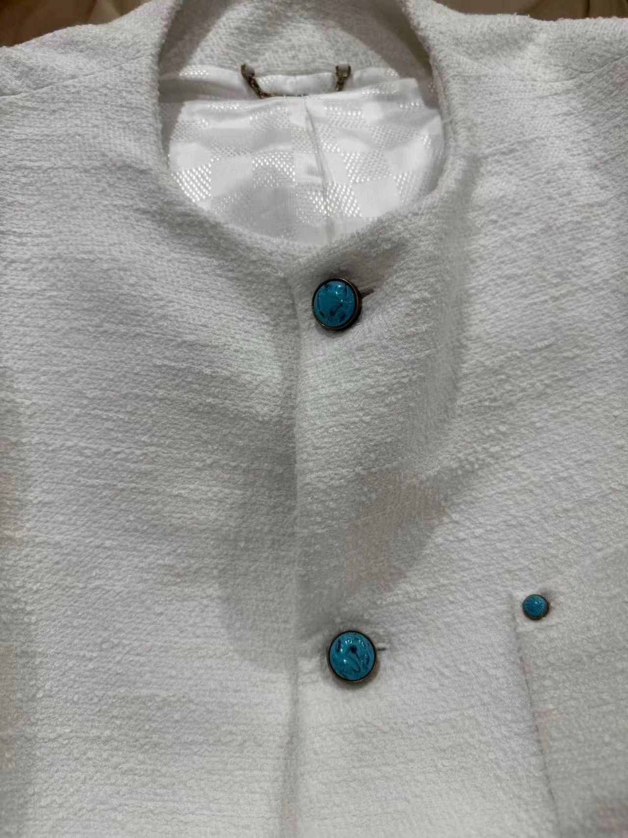 Louis Vuitton White Button-Front Light Jacket with Pockets Size US M / EU 48-50 / 2 - 3 Thumbnail