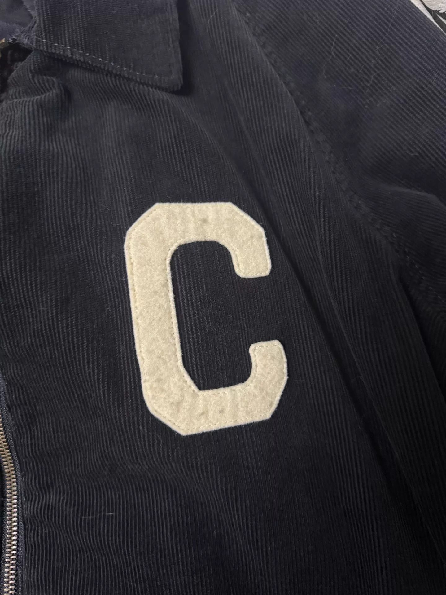 Celine Black Corduroy Zip-Front Jacket with 'C' Logo Size US L / EU 52-54 / 3 - 3 Thumbnail