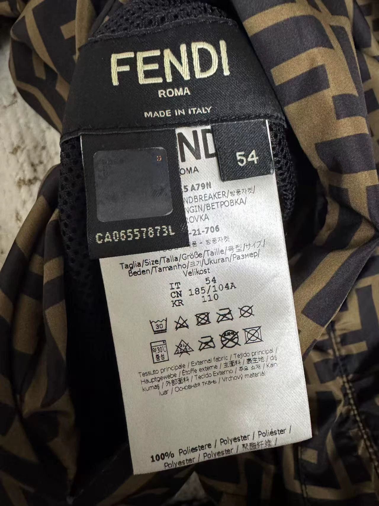 Fendi Hooded Printed Light Jacket Size US L / EU 52-54 / 3 - 4 Thumbnail