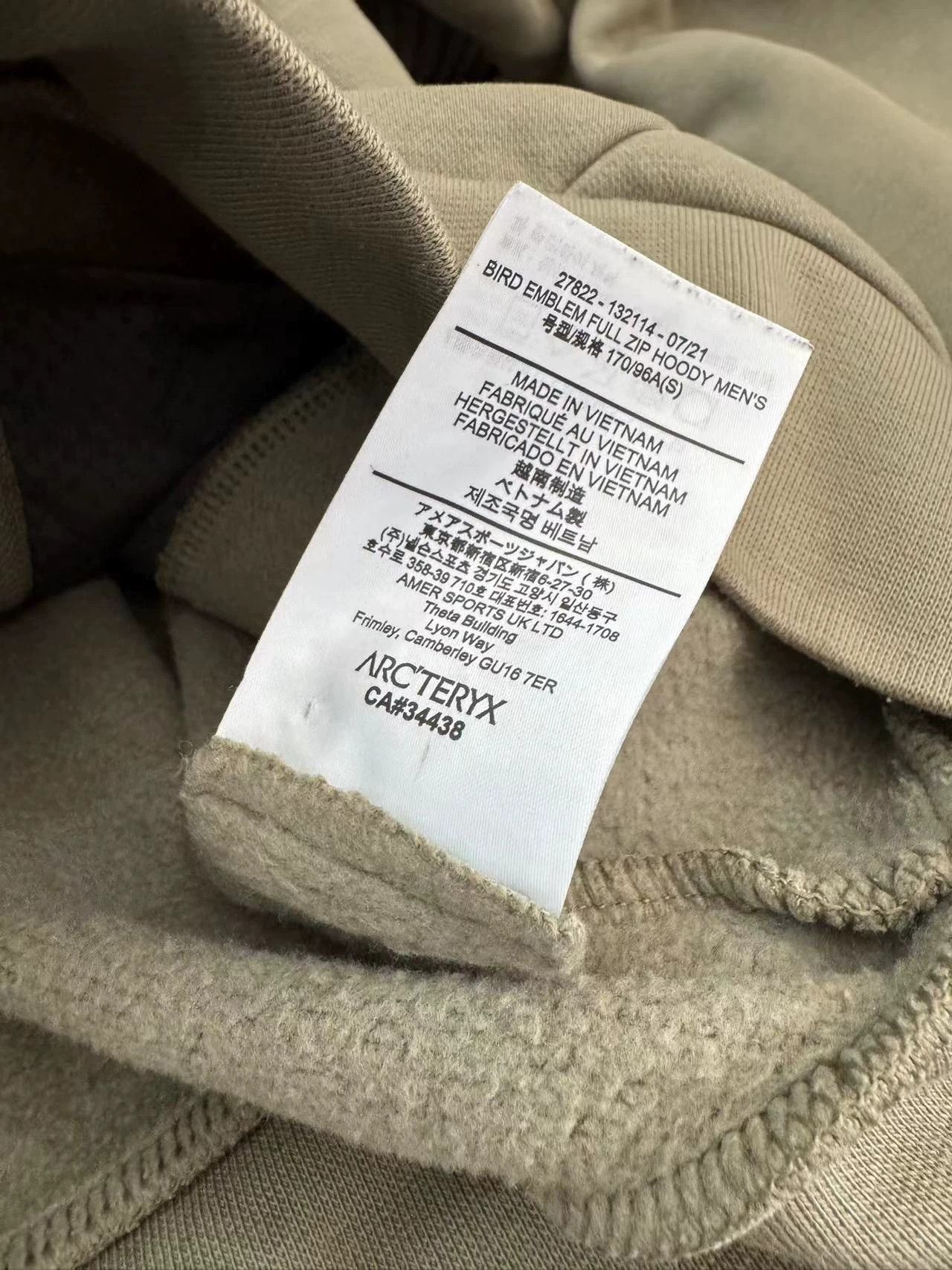 Arc'teryx Beige Zip-Up Hooded Sweatshirt Size US S / EU 44-46 / 1 - 3 Thumbnail