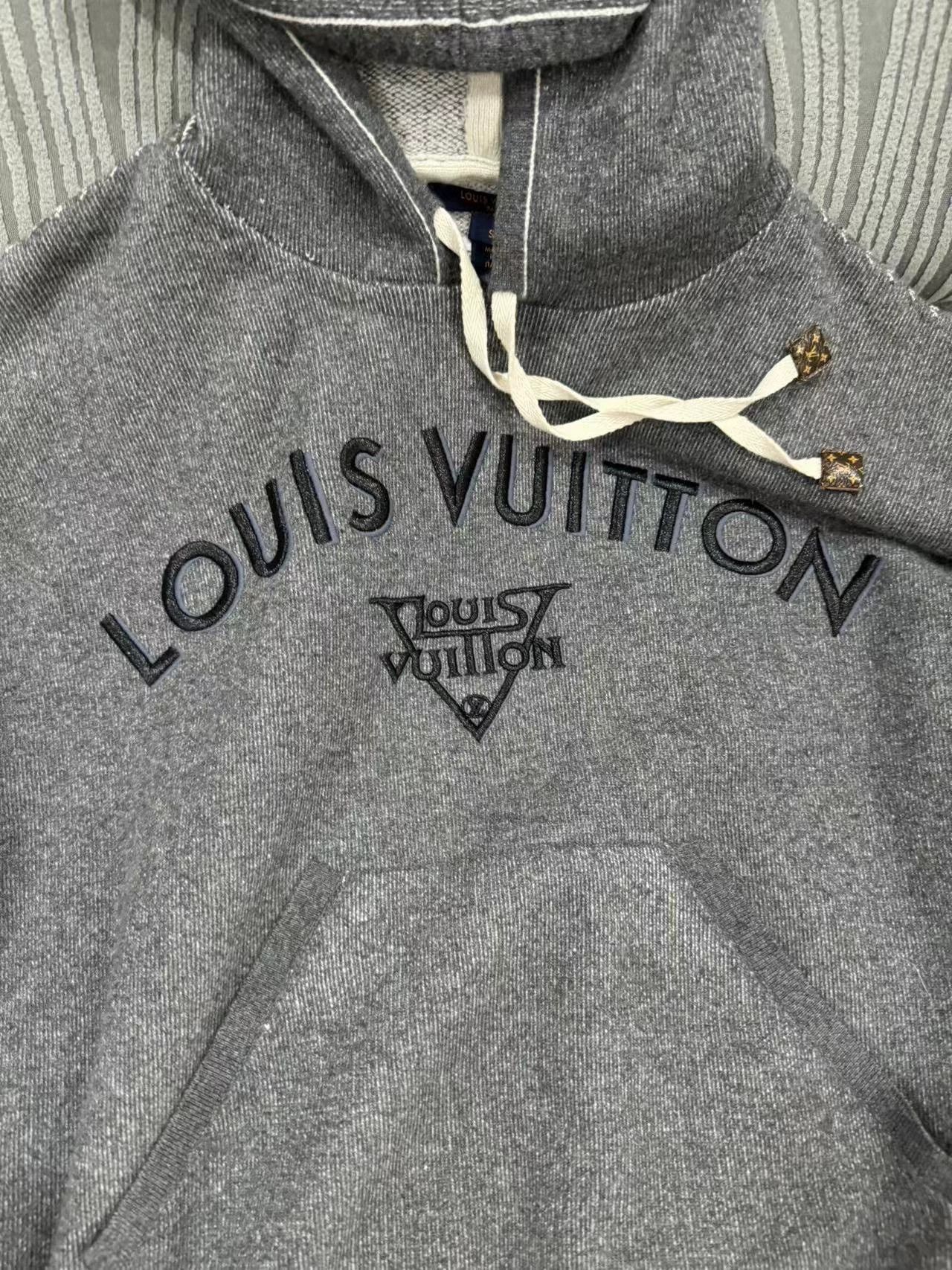 Louis Vuitton Gray Hoodie with Drawstring and Front Pocket - Size S Size US S / EU 44-46 / 1 - 2 Thumbnail
