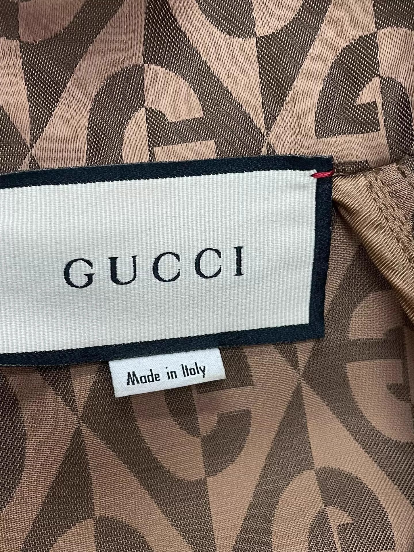 Gucci Beige Patterned Zip-Up Light Jacket XS Size US XS / EU 42 / 0 - 3 Thumbnail