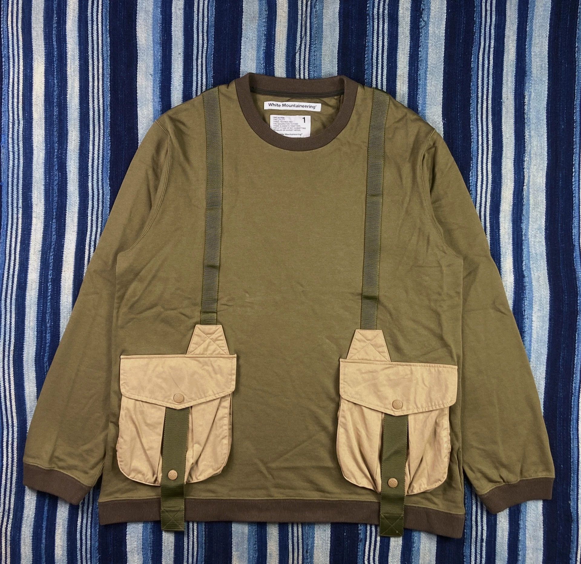 White Mountaineering Green Long Sleeve Utility Top with Pockets - Size S Size US S / EU 44-46 / 1 - 4 Thumbnail