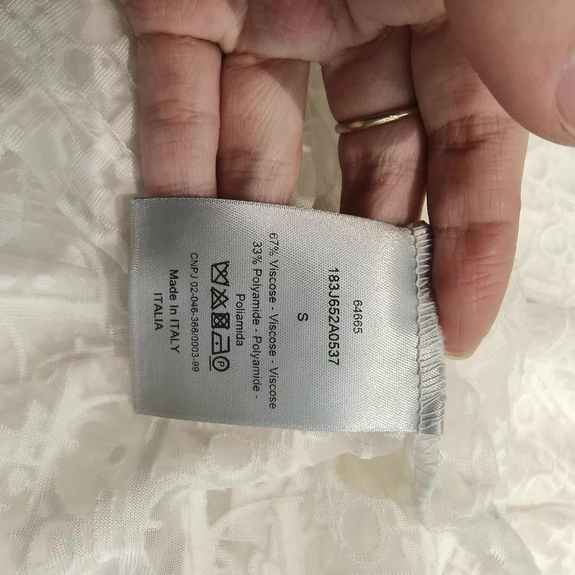 Dior White Short-Sleeve Patterned Shirt Size US S / EU 44-46 / 1 - 5 Thumbnail