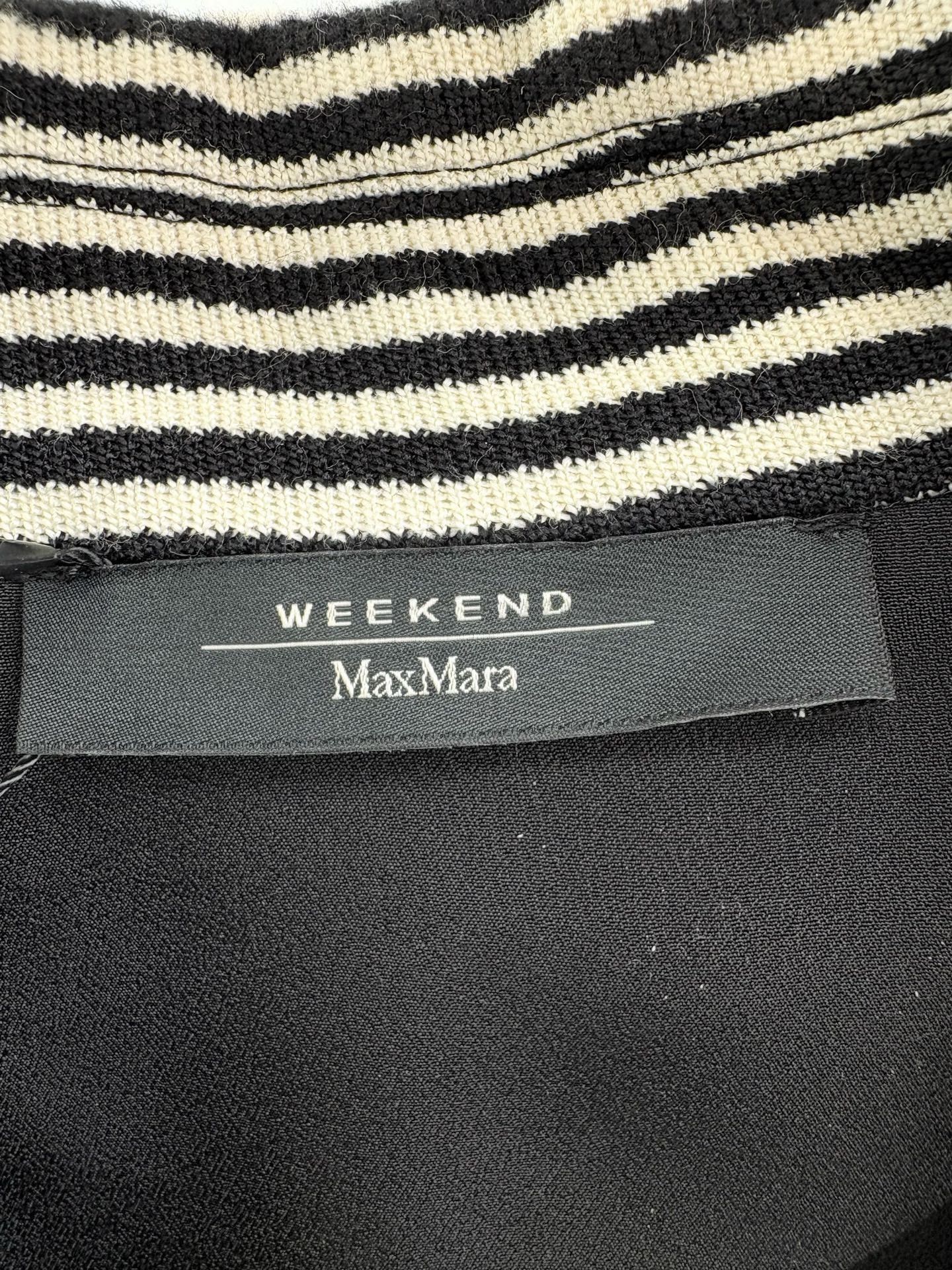 Max Mara MAXMARA Black White Striped Blazer Size XS / US 0-2 / IT 36-38 - 3 Thumbnail