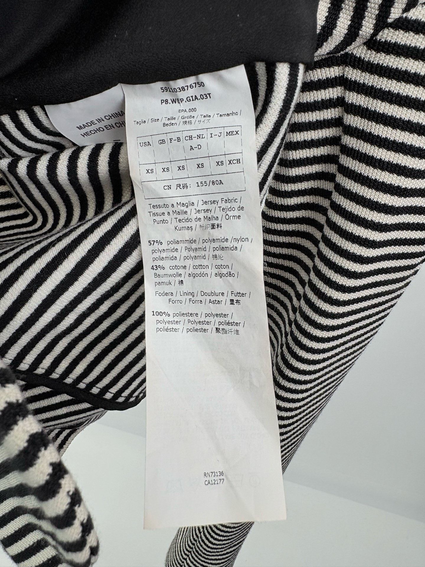 Max Mara MAXMARA Black White Striped Blazer Size XS / US 0-2 / IT 36-38 - 4 Thumbnail